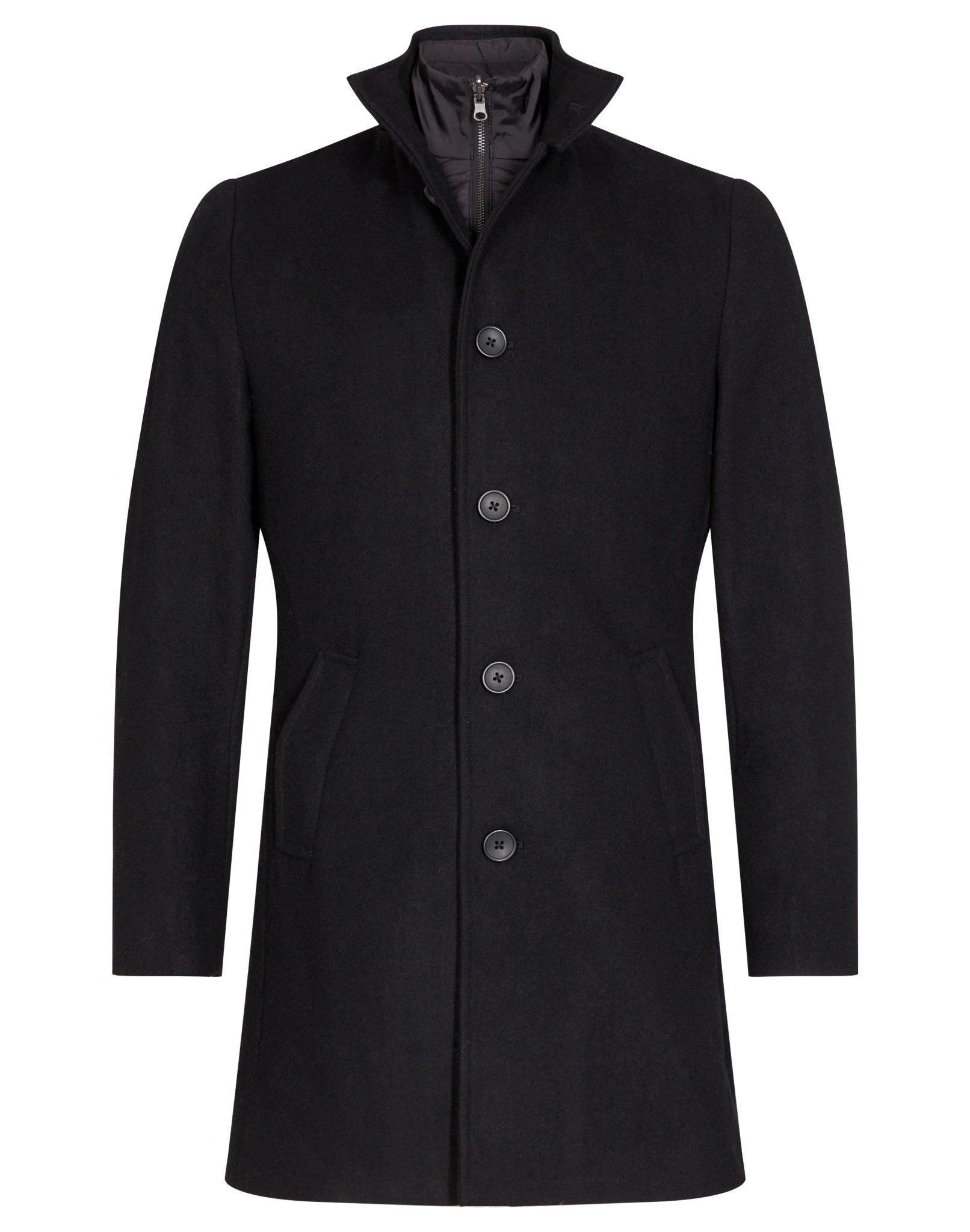 BS Ontario Slim Fit Coat - Black