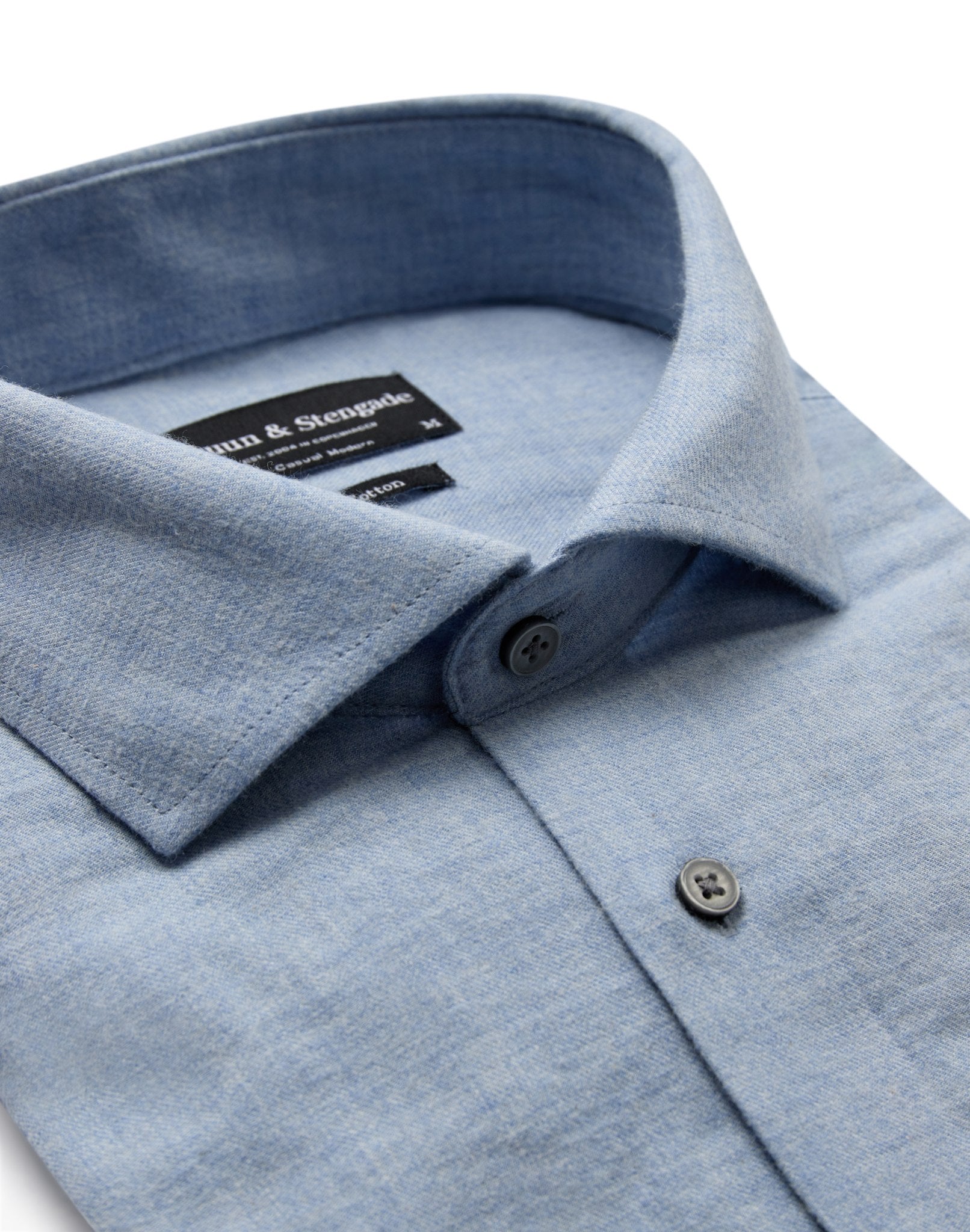 BS Brush Casual Modern Fit Skjorte - Light Blue
