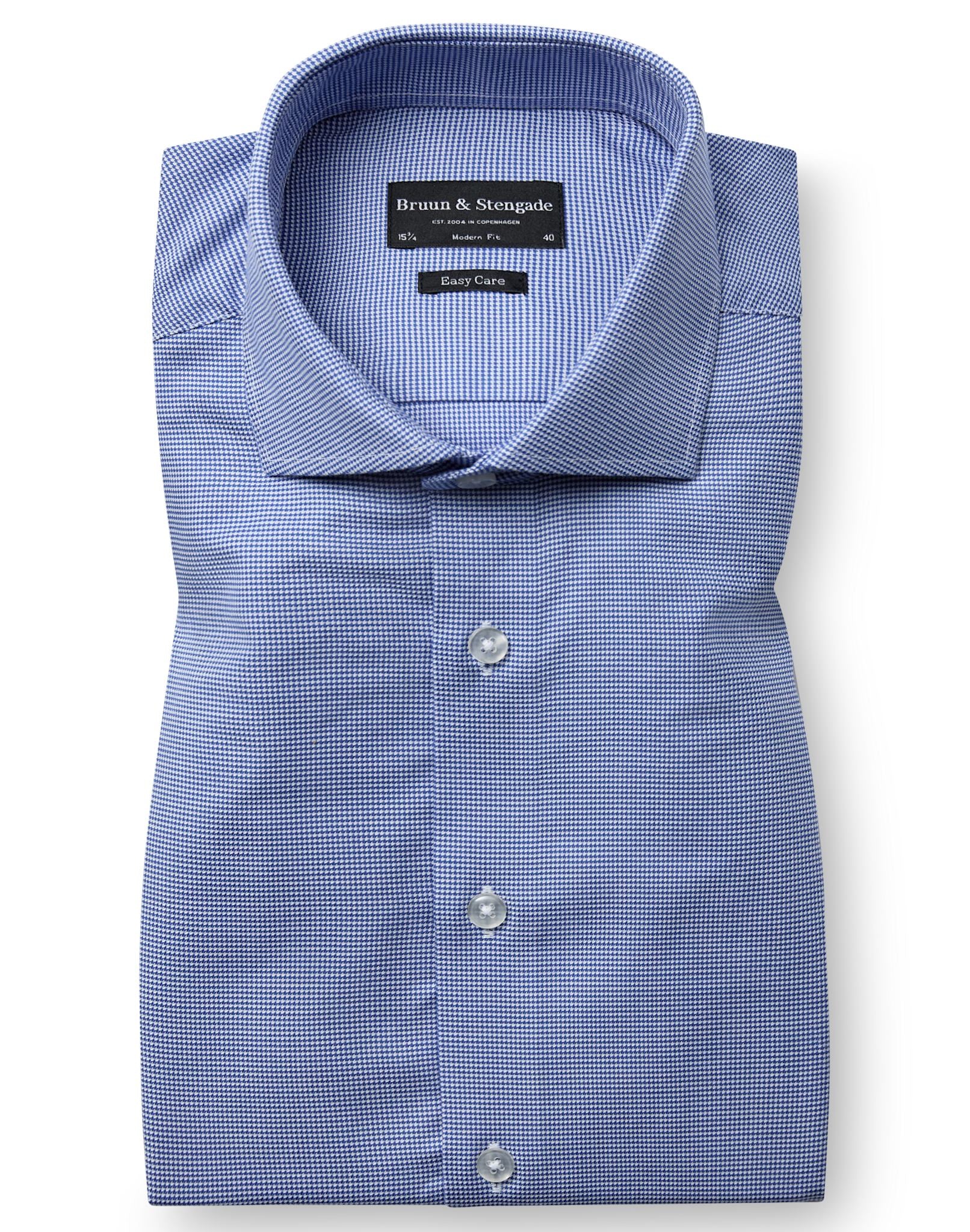 BS Struff Modern Fit Skjorte - Dark Blue