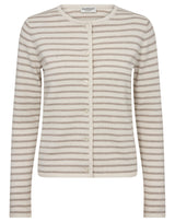 BS Melina Regular Fit Strik - Sand/White