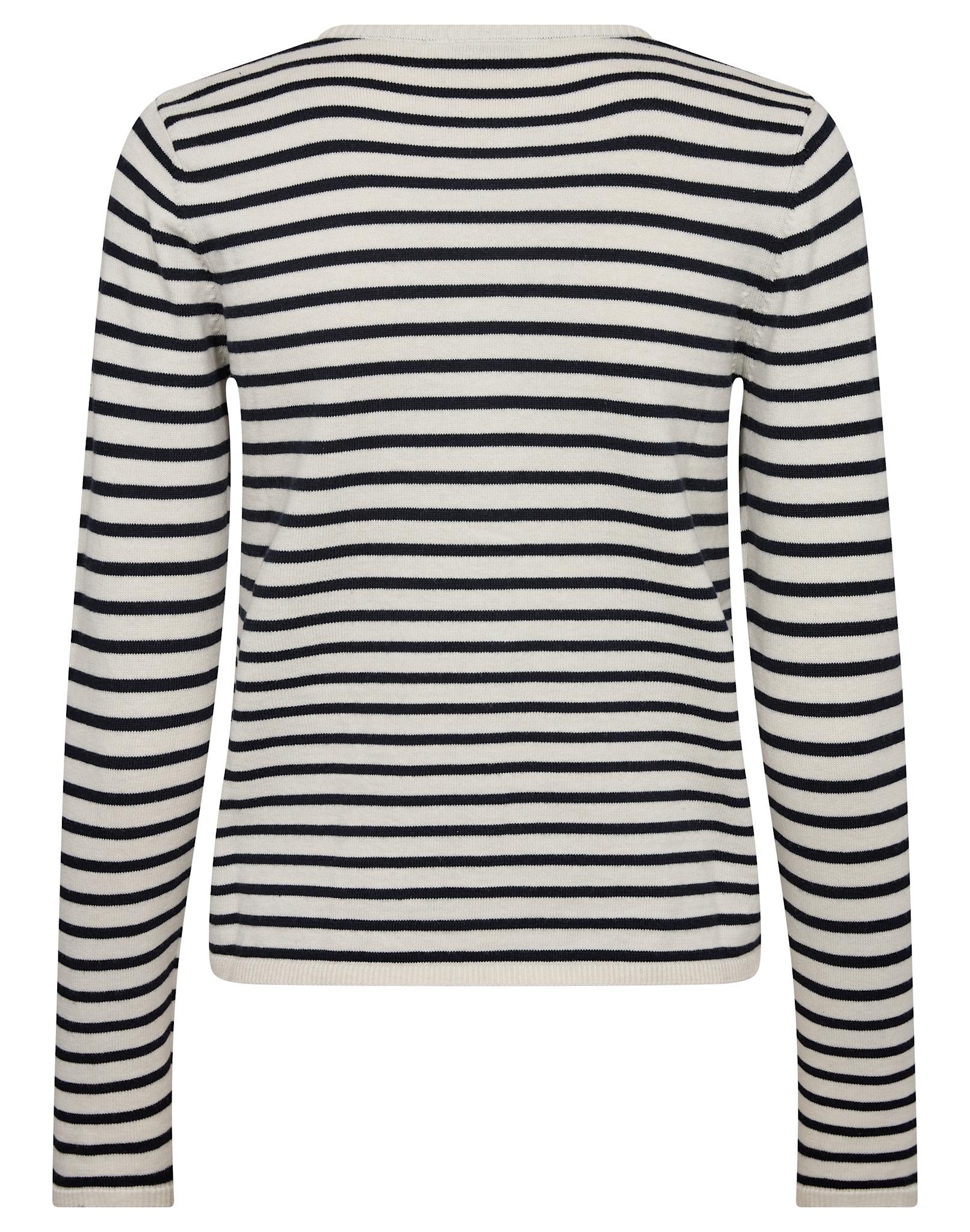 BS Melina Regular Fit Strik - Off White/Navy