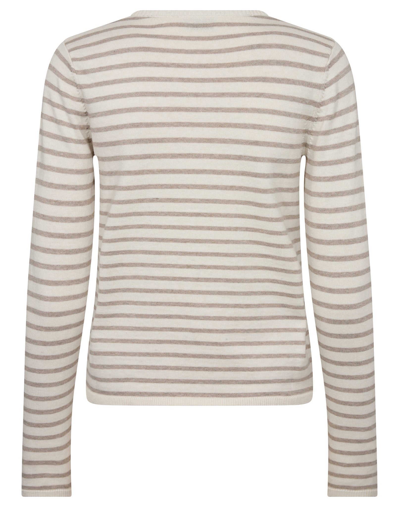 BS Melina Regular Fit Strik - Sand/White