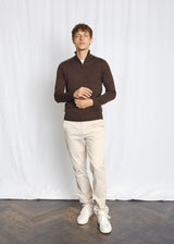 BS Pelle Regular Fit Strik - Dark Brown