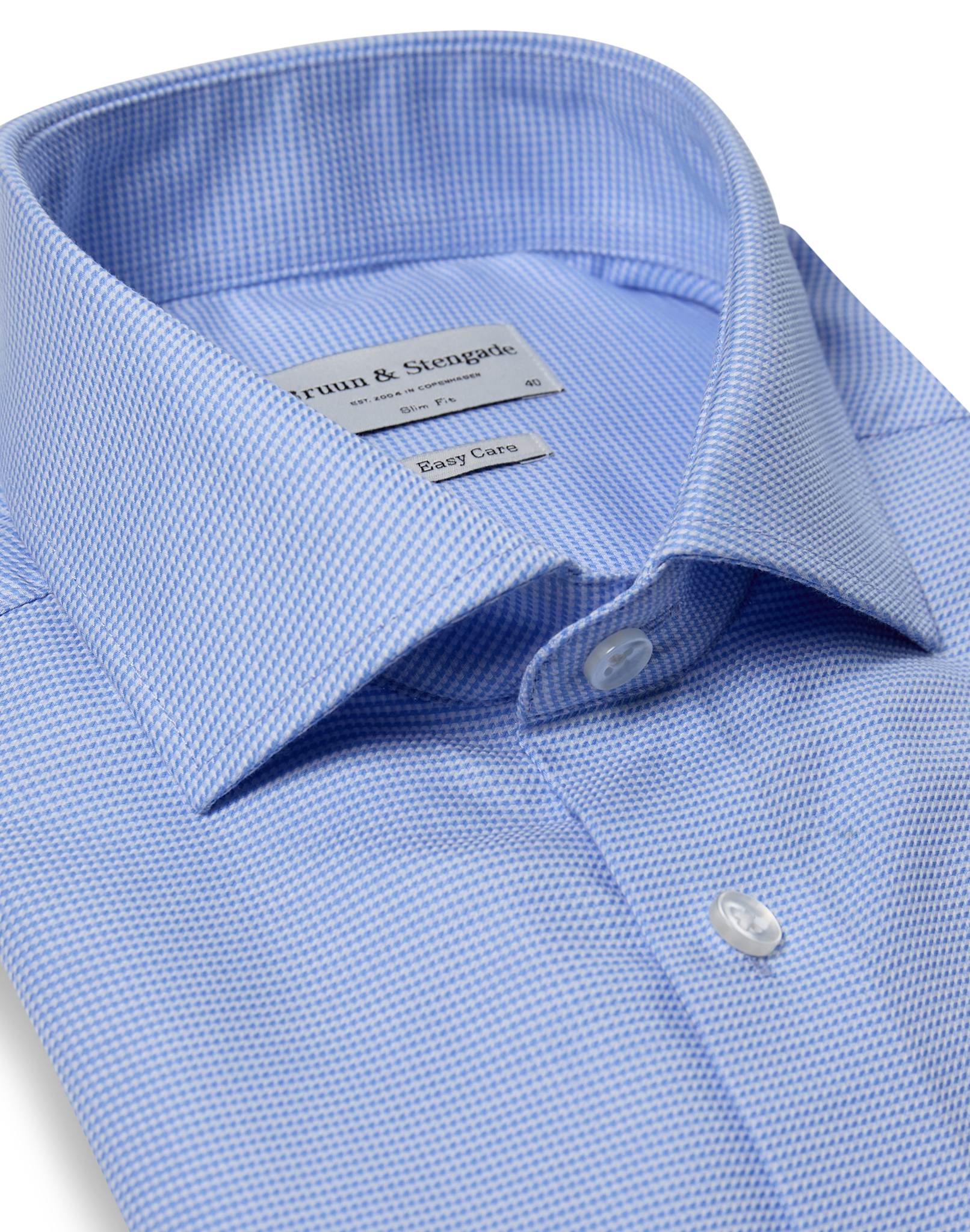 BS Acuna Slim Fit Skjorte - Light Blue