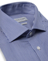 BS Alvarez Slim Fit Skjorta - Dark Blue/White