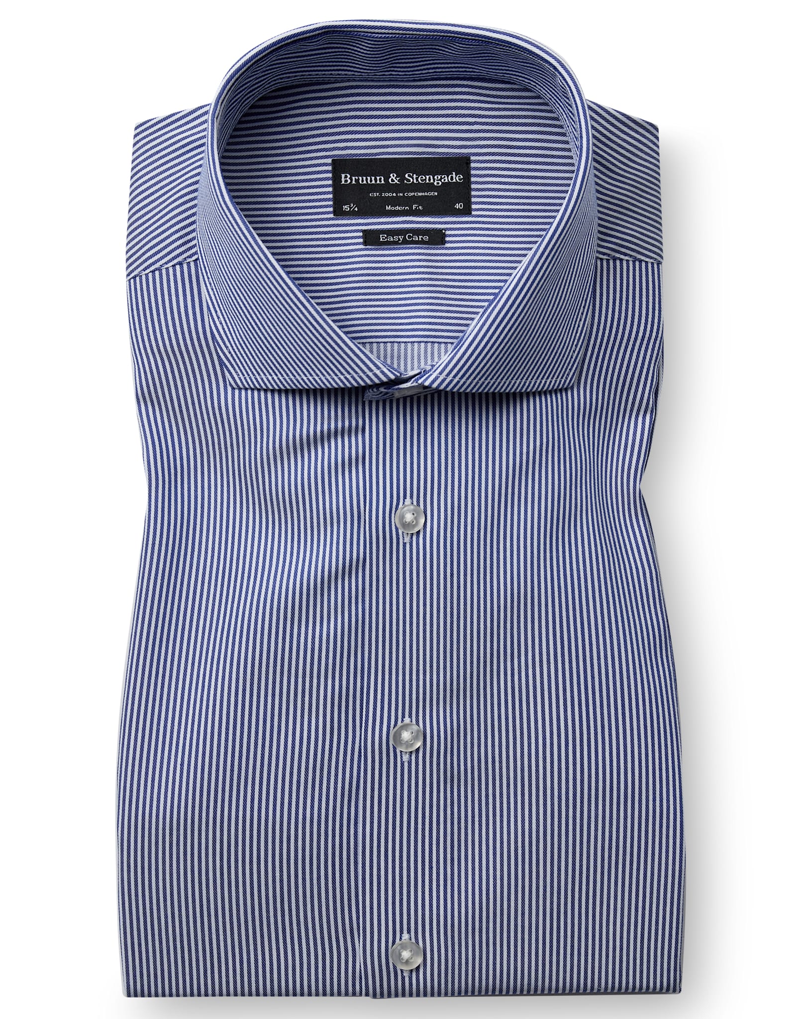 BS Yordan Modern Fit Skjorte - Dark Blue/White