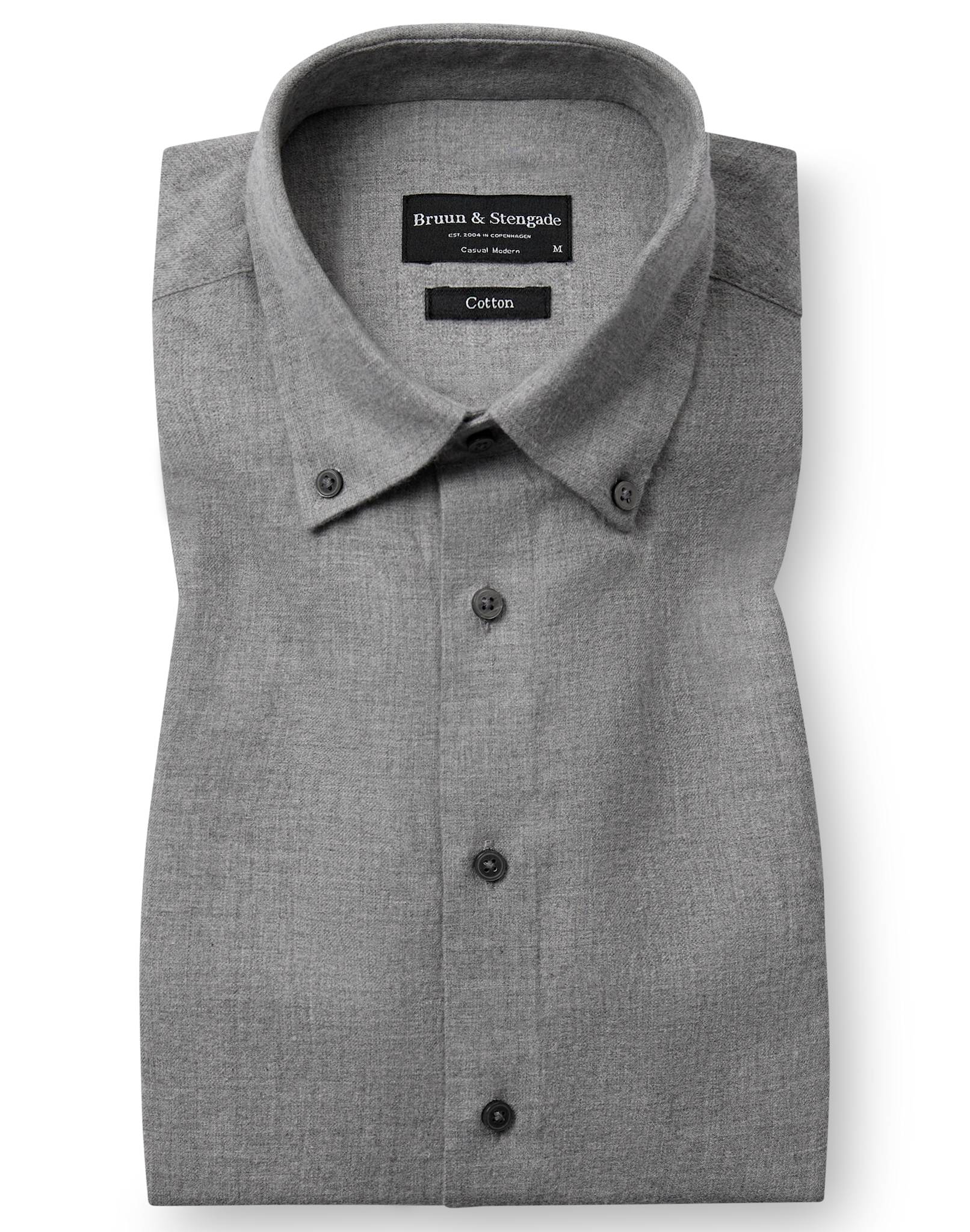 BS Faruk Casual Modern Fit Skjorta - Light Grey