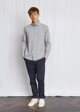 BS Faruk Casual Modern Fit Skjorte - Light Grey