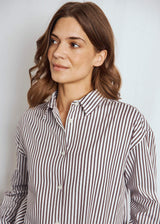 BS Karita Regular Fit Skjorte - Bordeaux/White