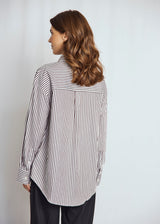 BS Karita Regular Fit Skjorte - Bordeaux/White