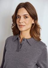 BS Eirin Regular Fit Strik - Dark Grey