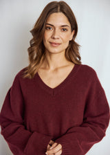 BS Lina Regular Fit Strik - Bordeaux