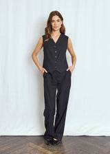 BS Una Slim Fit Vest - Black