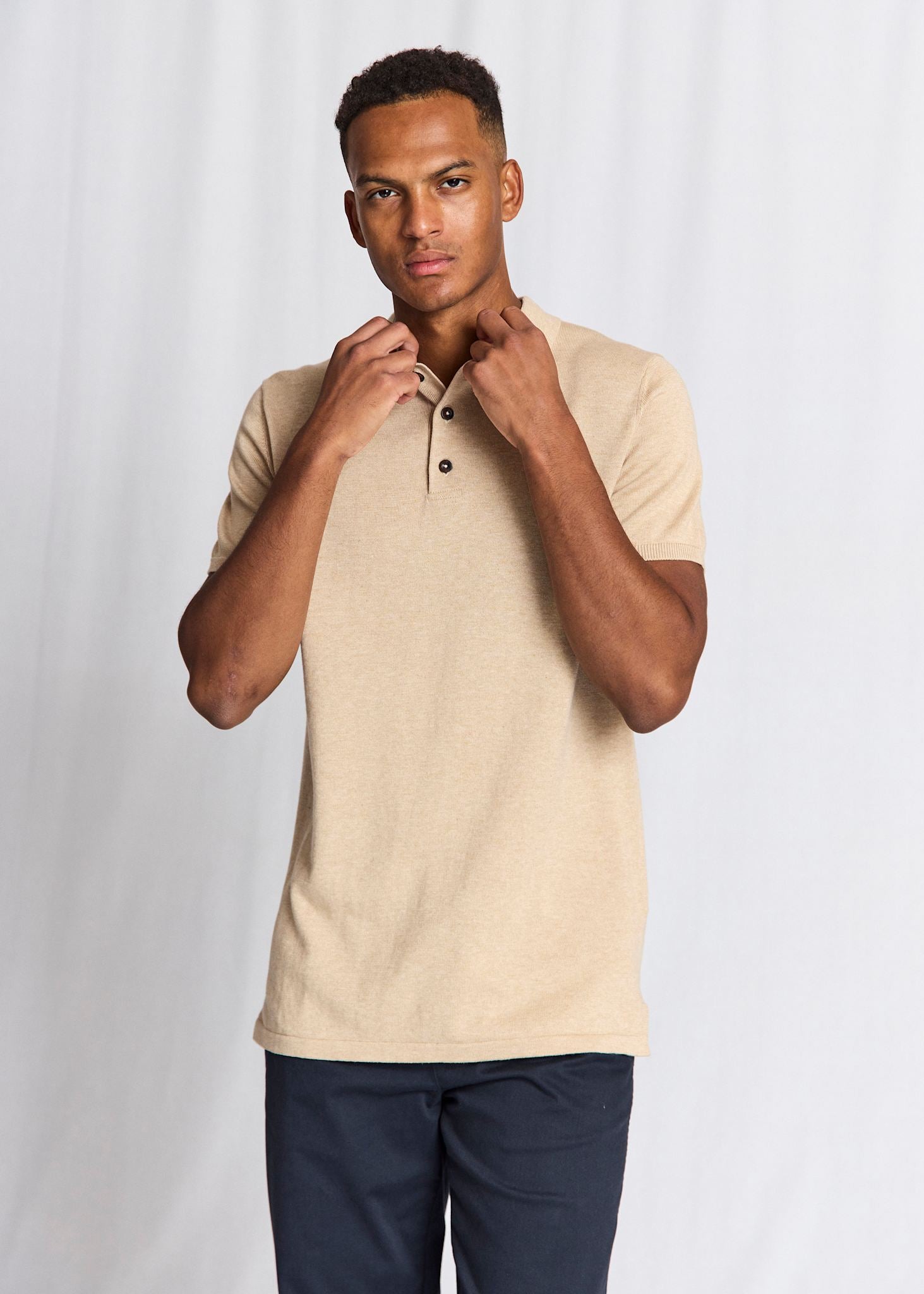 BS Baldo Regular Fit Polo Shirt - Beige