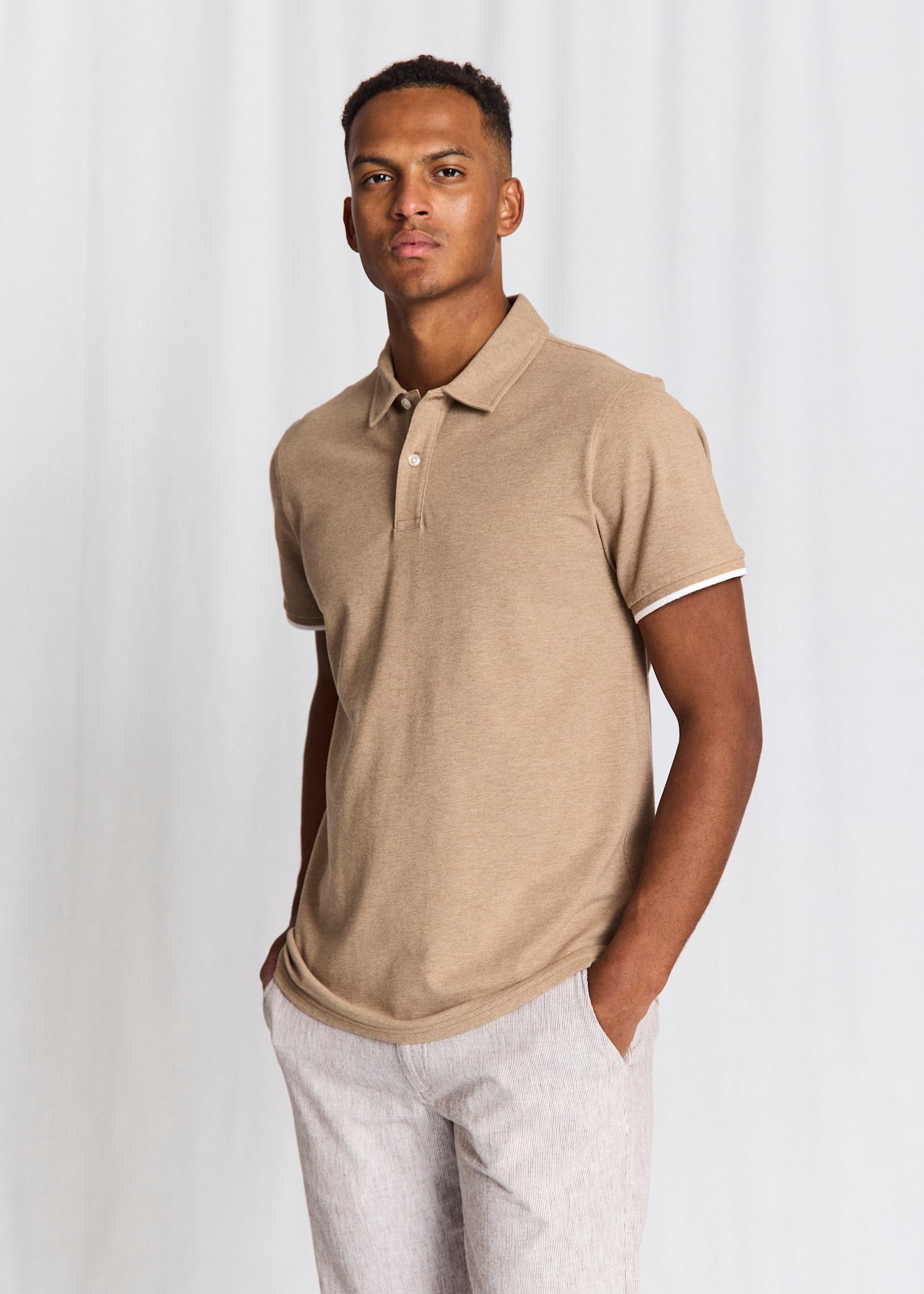 BS Delos Regular Fit Polo - Brown