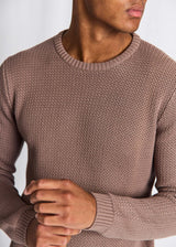 BS Raffaele Regular Fit Strik - Greige