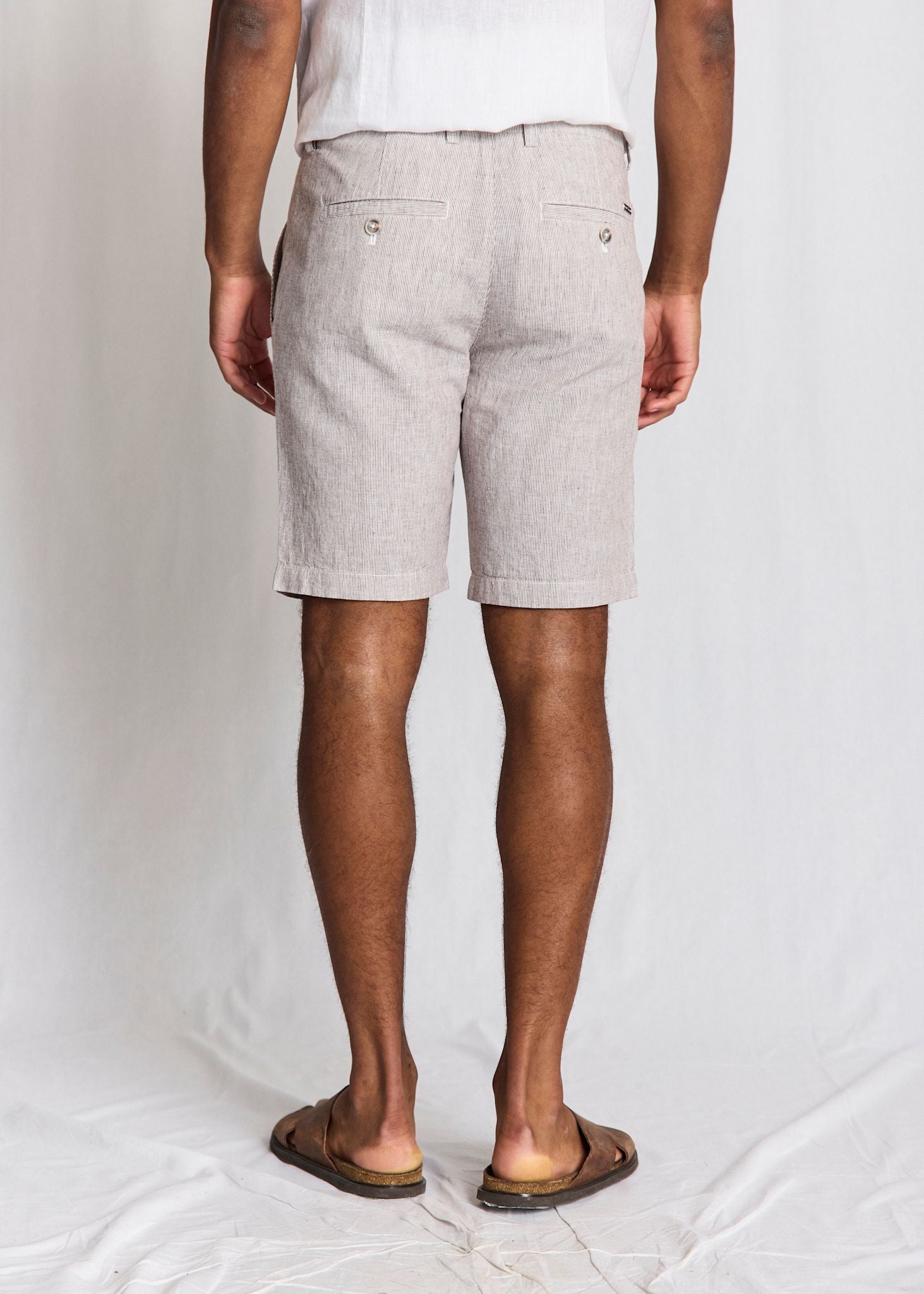 BS Darion Regular Fit Shorts - Brun/Vit