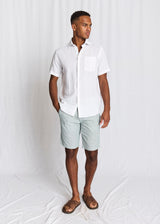 BS Darion Regular Fit Shorts - Rain Forrest/White