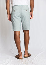 BS Darion Regular Fit Shorts - Rain Forrest/White