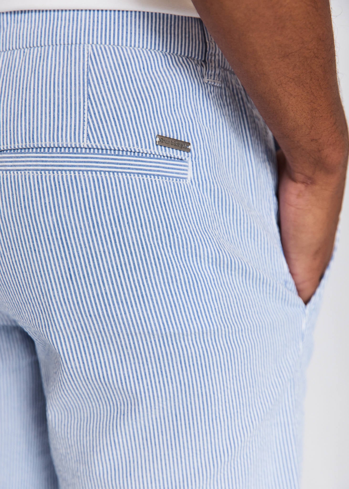 BS Elio Regular Fit Shorts - Blue/White