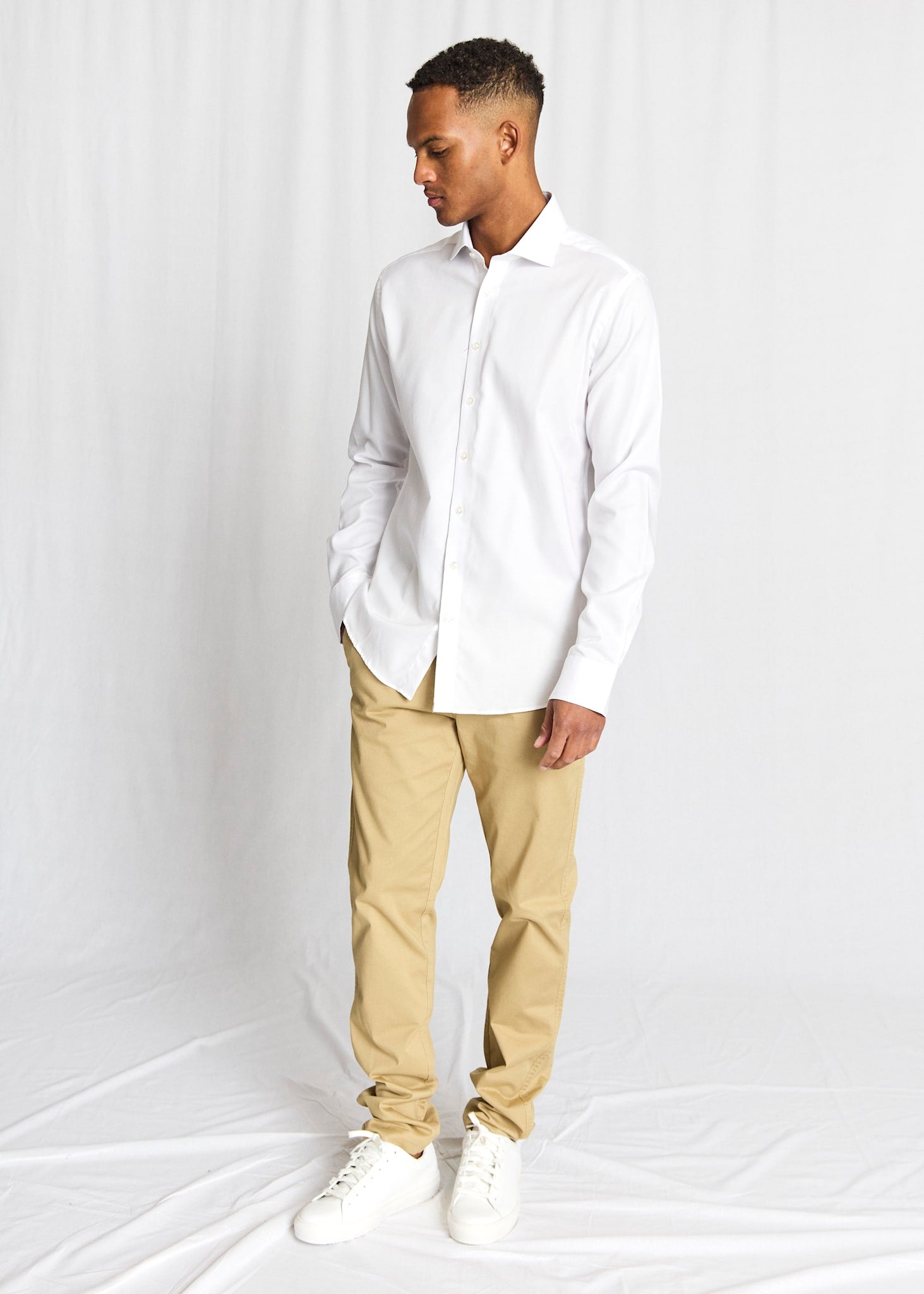 BS Buric Slim Fit Skjorte - White