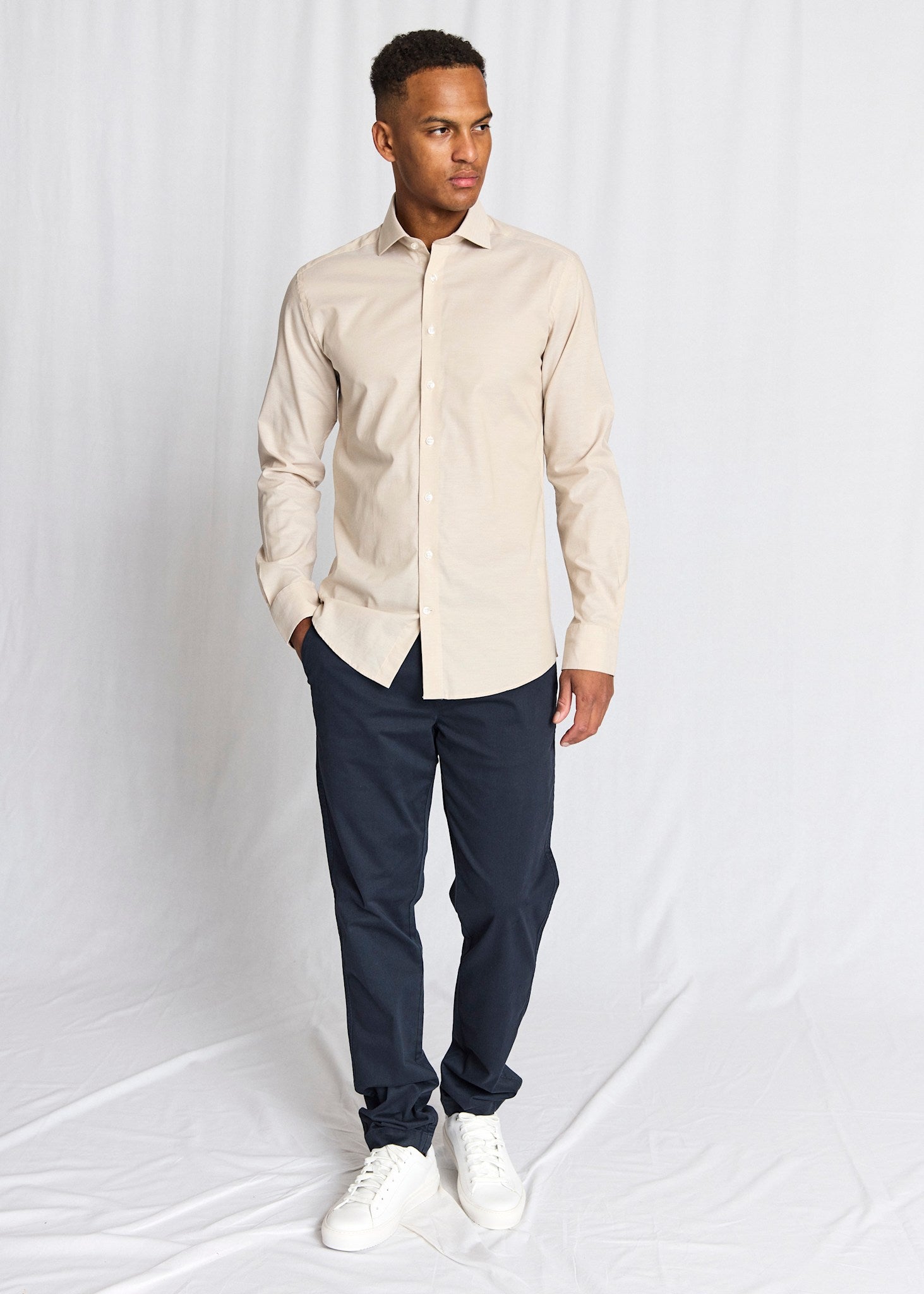 BS Maqueda Slim Fit Skjorte - Sand