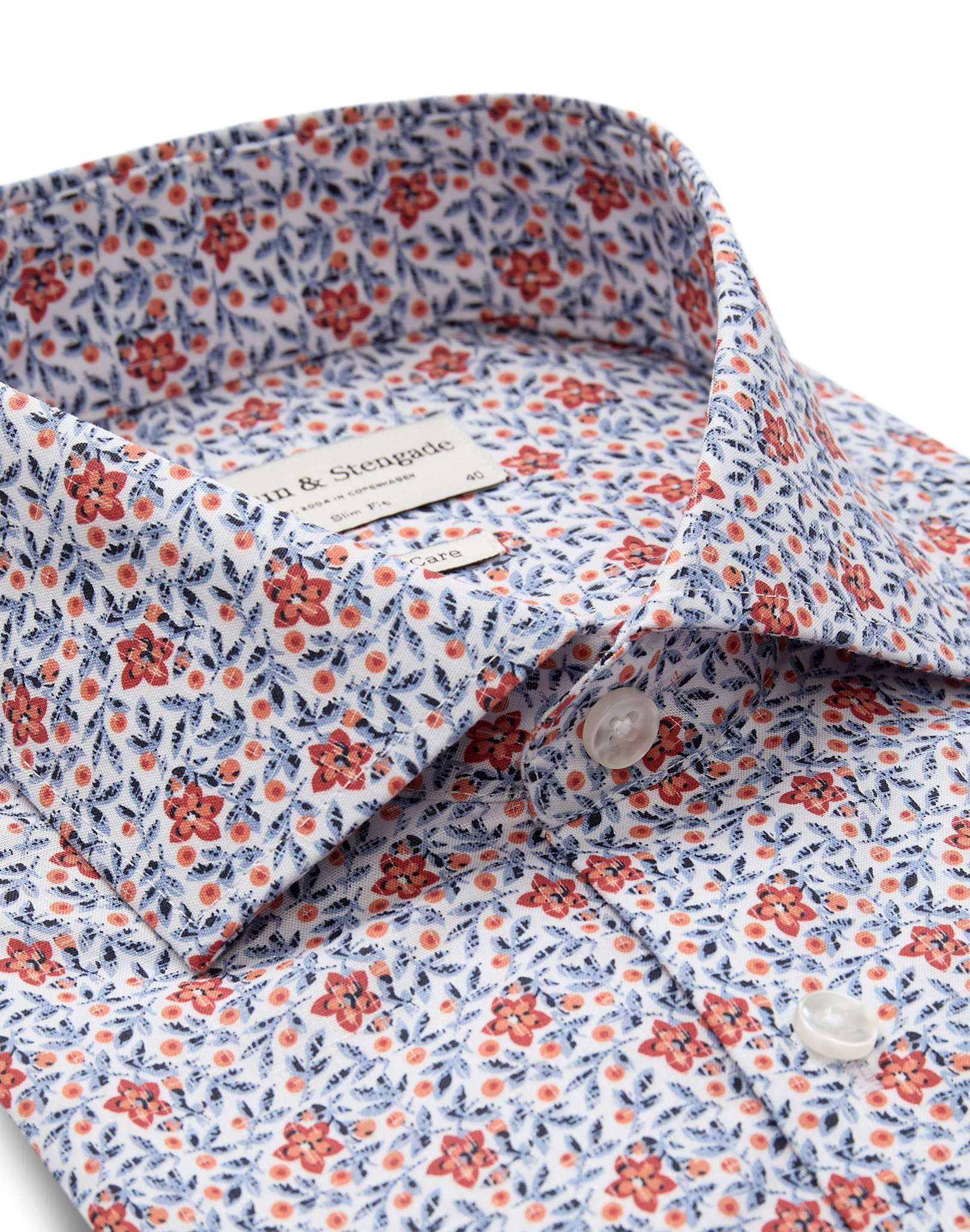 BS Moller Slim Fit Skjorta - Orange