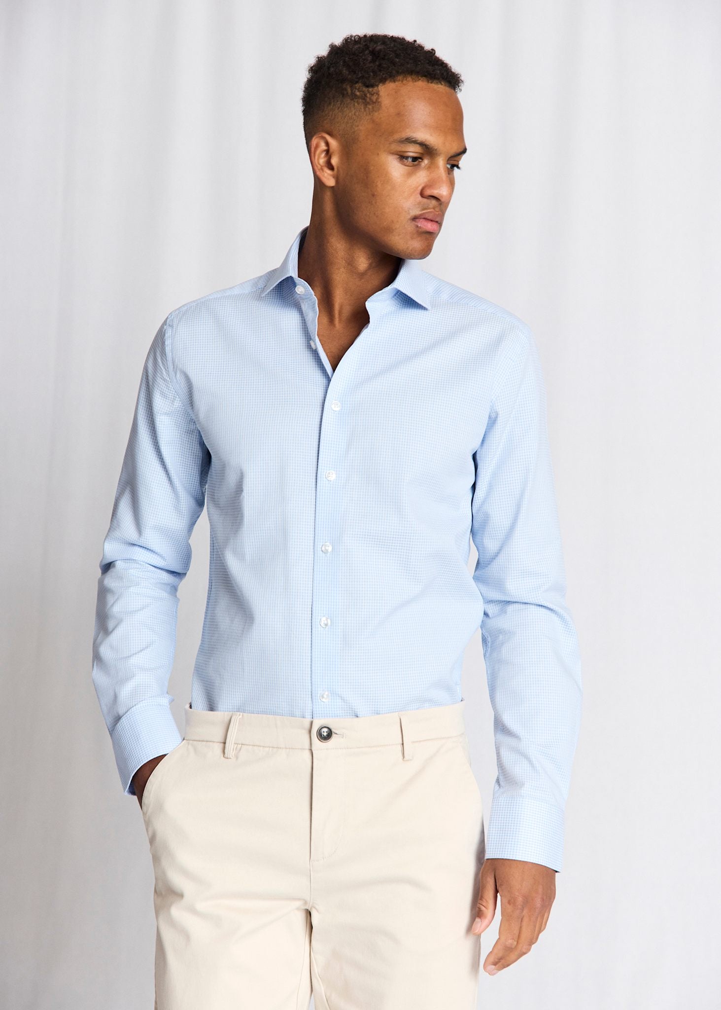 BS Djukic Slim Fit Skjorte - Light Blue