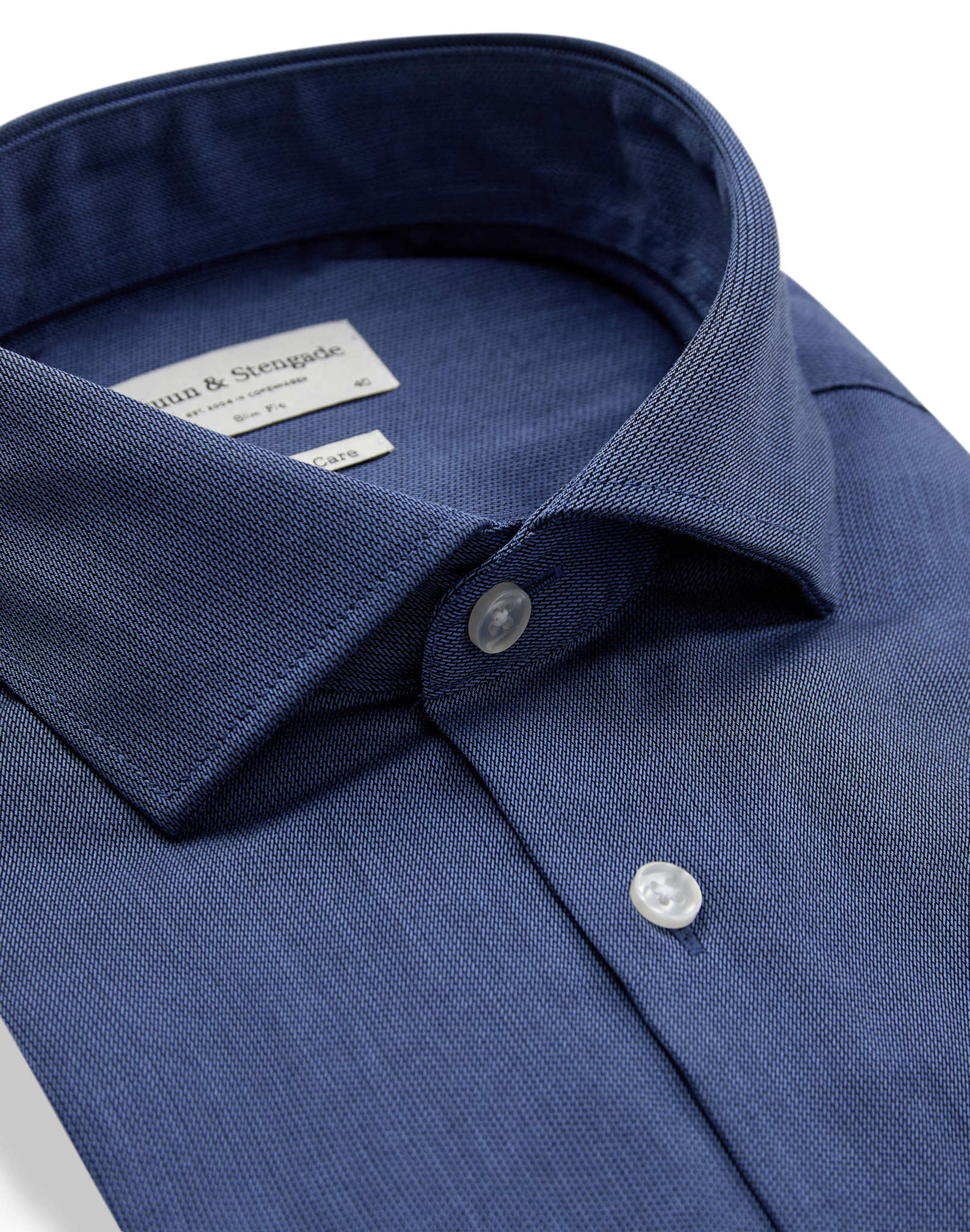 BS Morros Slim Fit Skjorta - Dark Blue