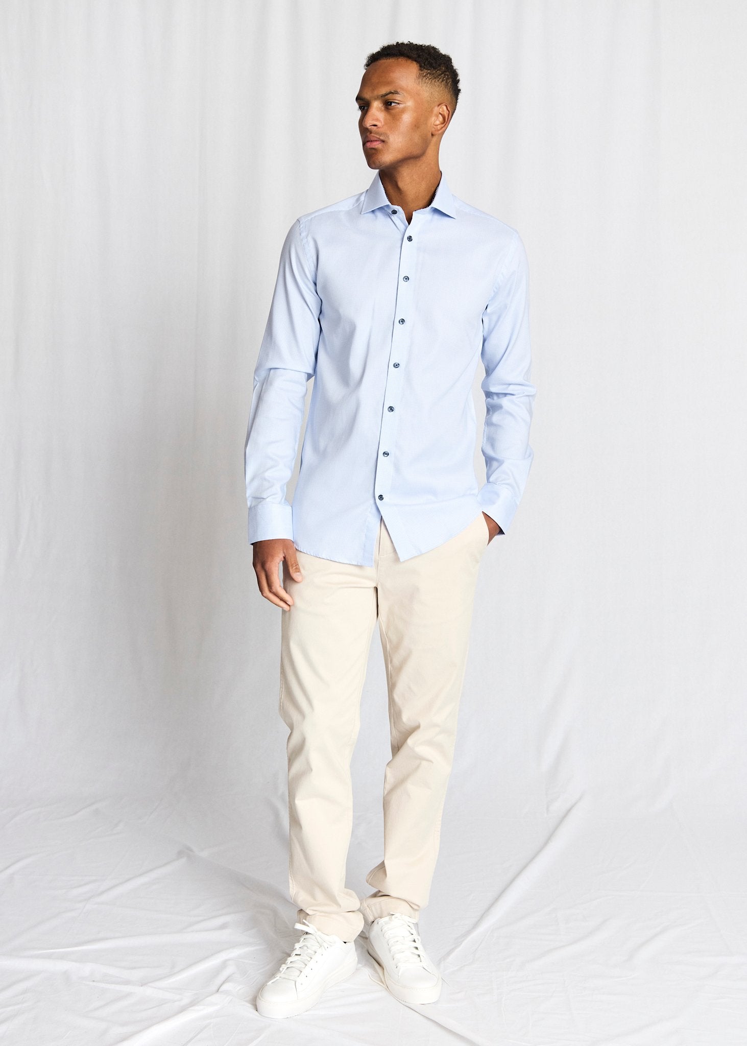 BS Langergren Modern Fit Skjorte - Light Blue