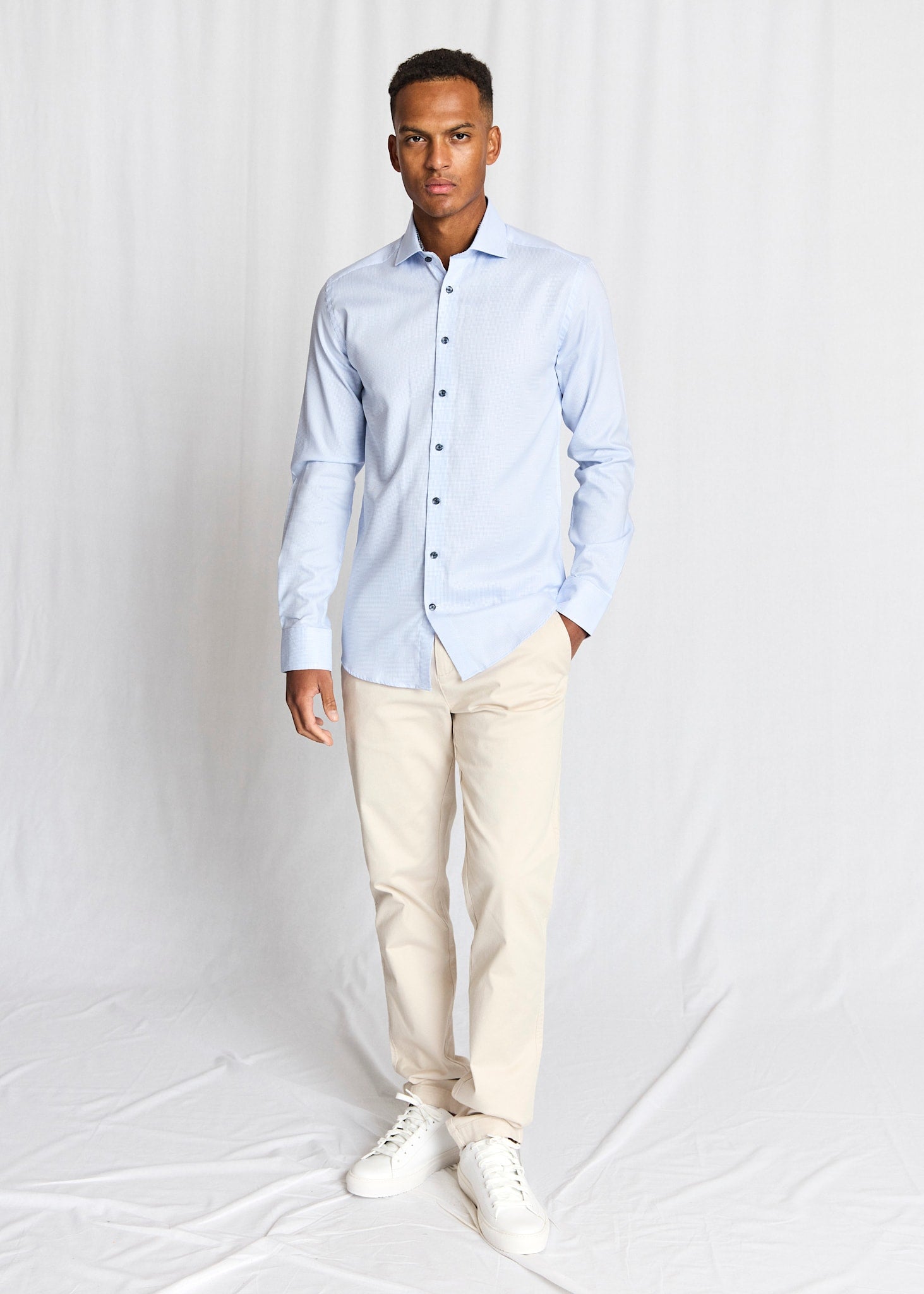 BS Langergren Modern Fit Skjorte - Light Blue