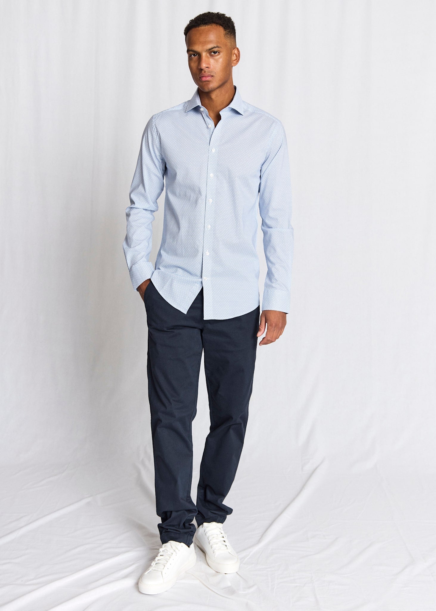 BS Lars Modern Fit Skjorte - Blue