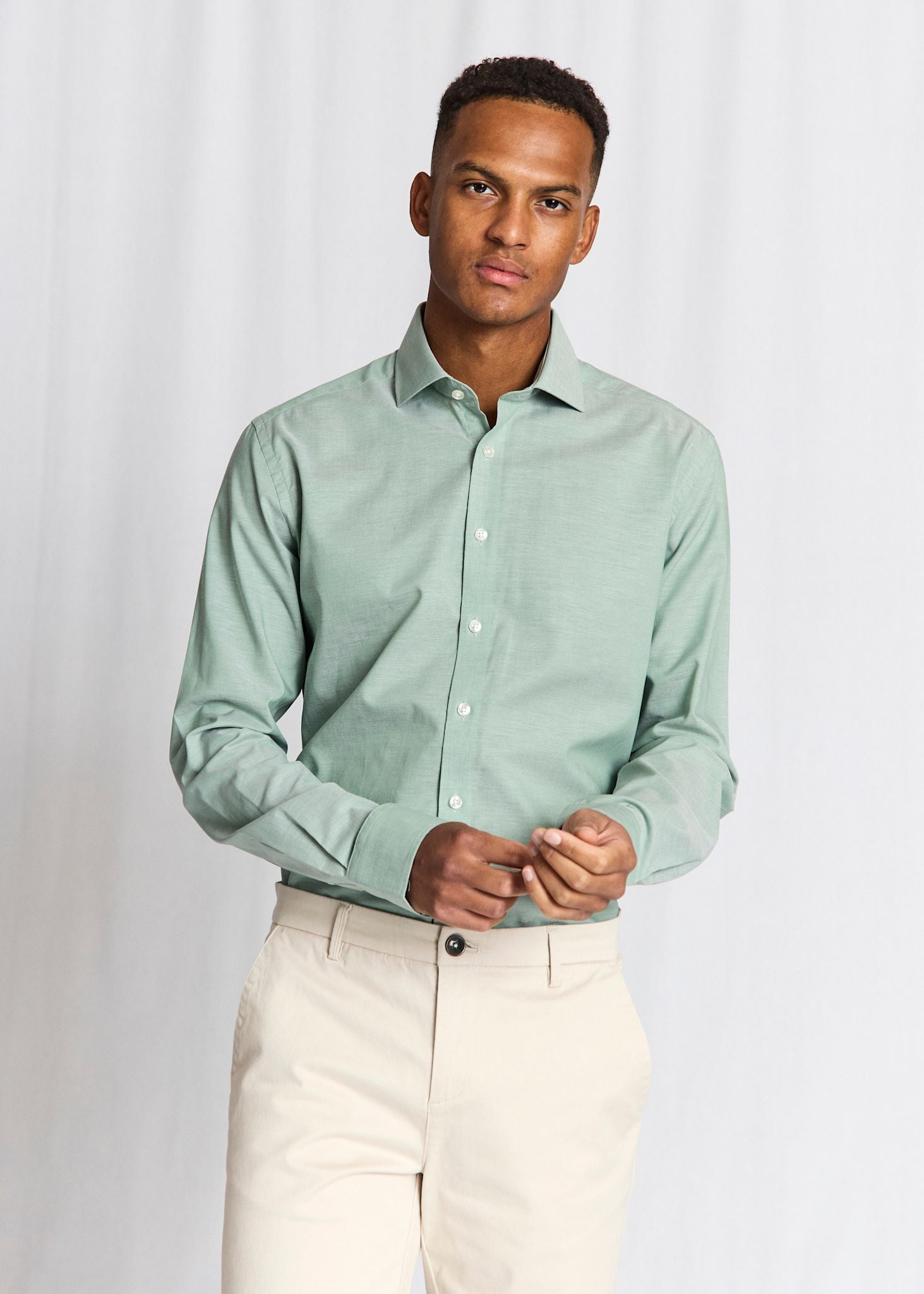 BS Striek Modern Fit Skjorte - Green