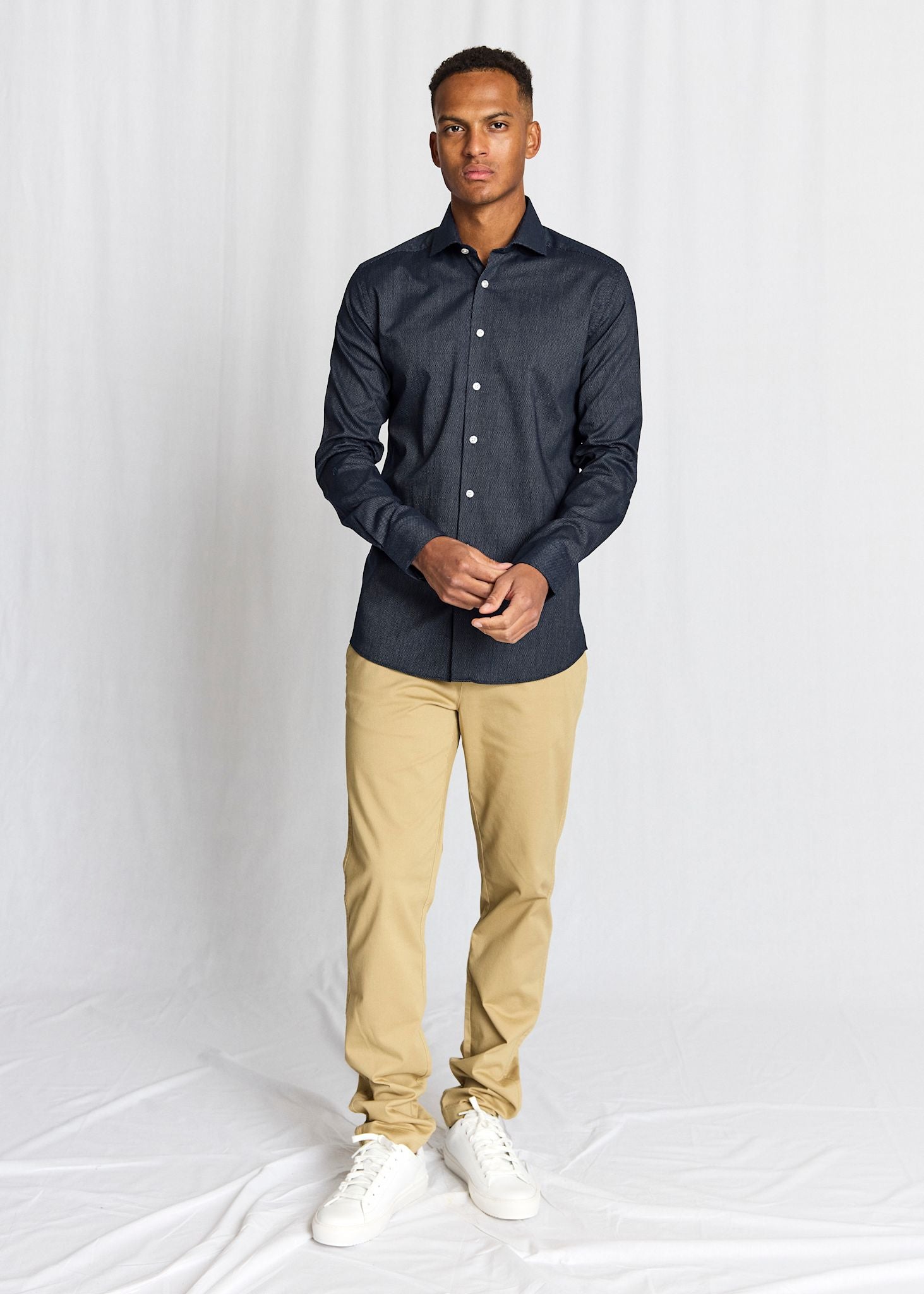 BS Toft Modern Fit Skjorte - Navy