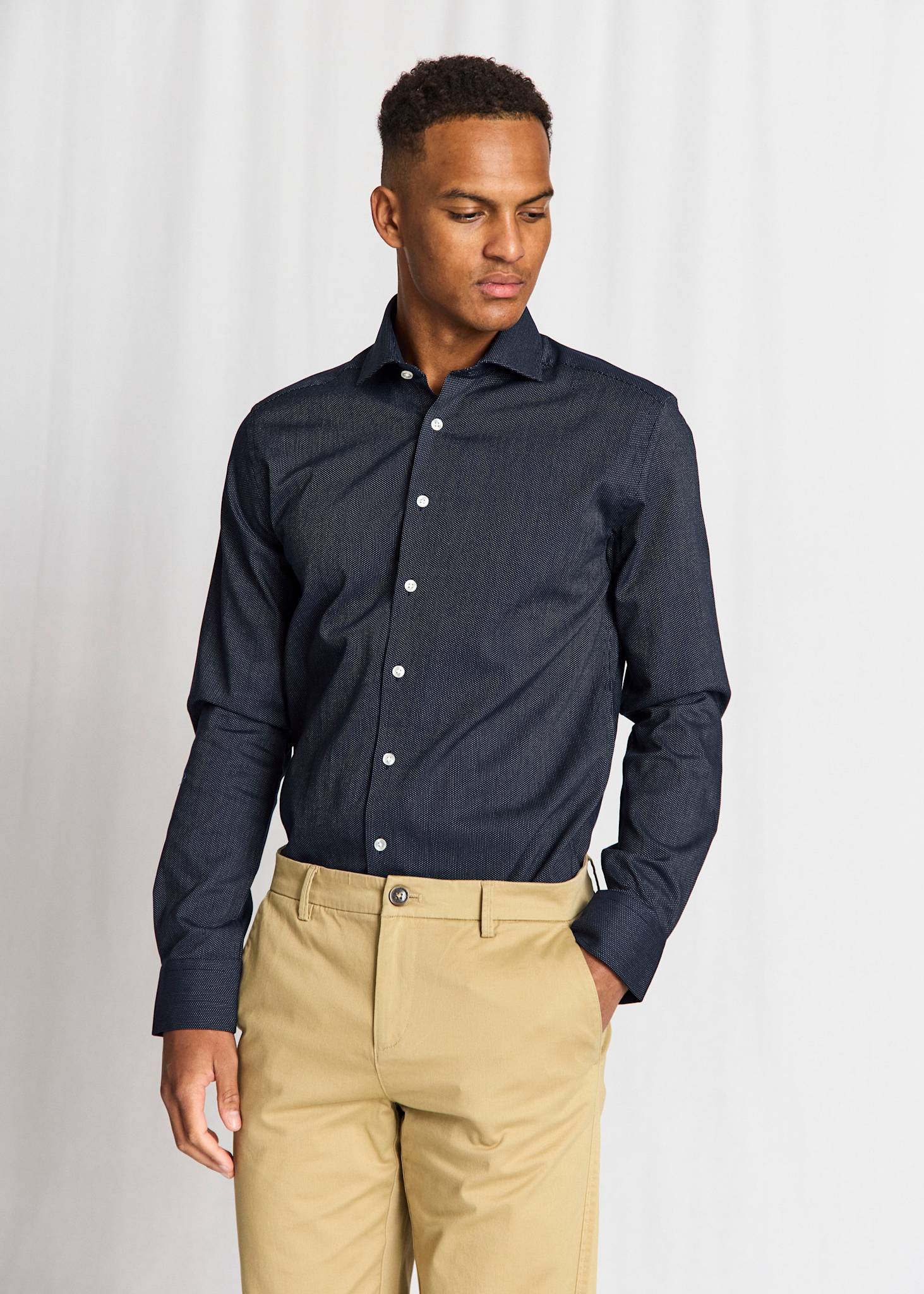 BS Toft Modern Fit Skjorte - Navy