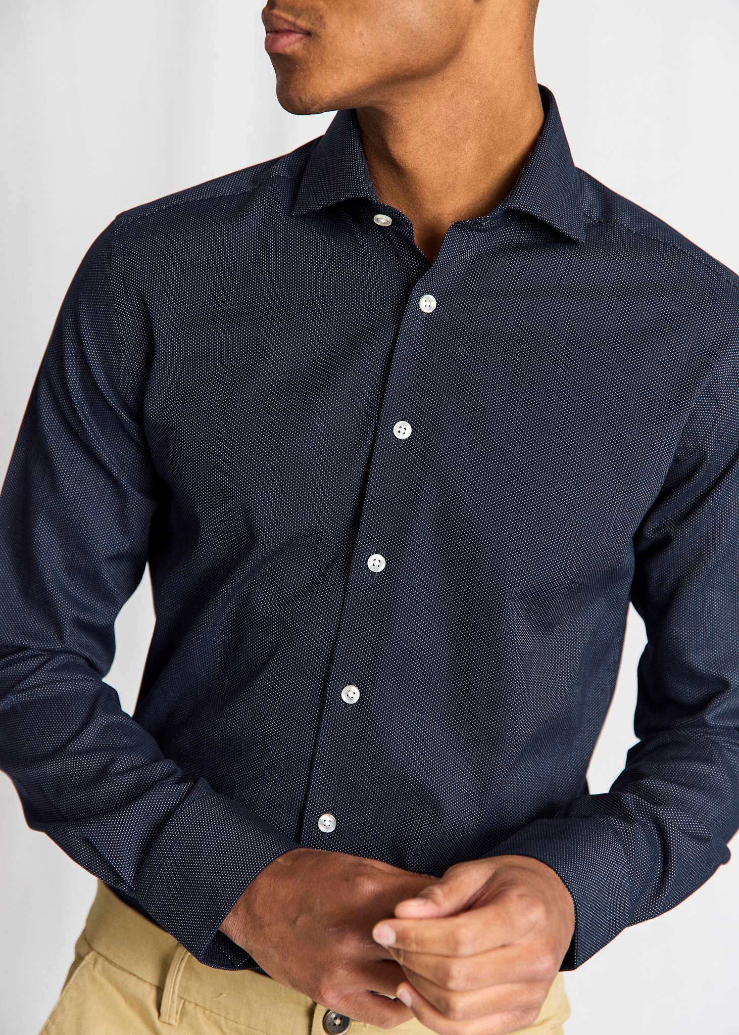 BS Toft Modern Fit Skjorte - Navy