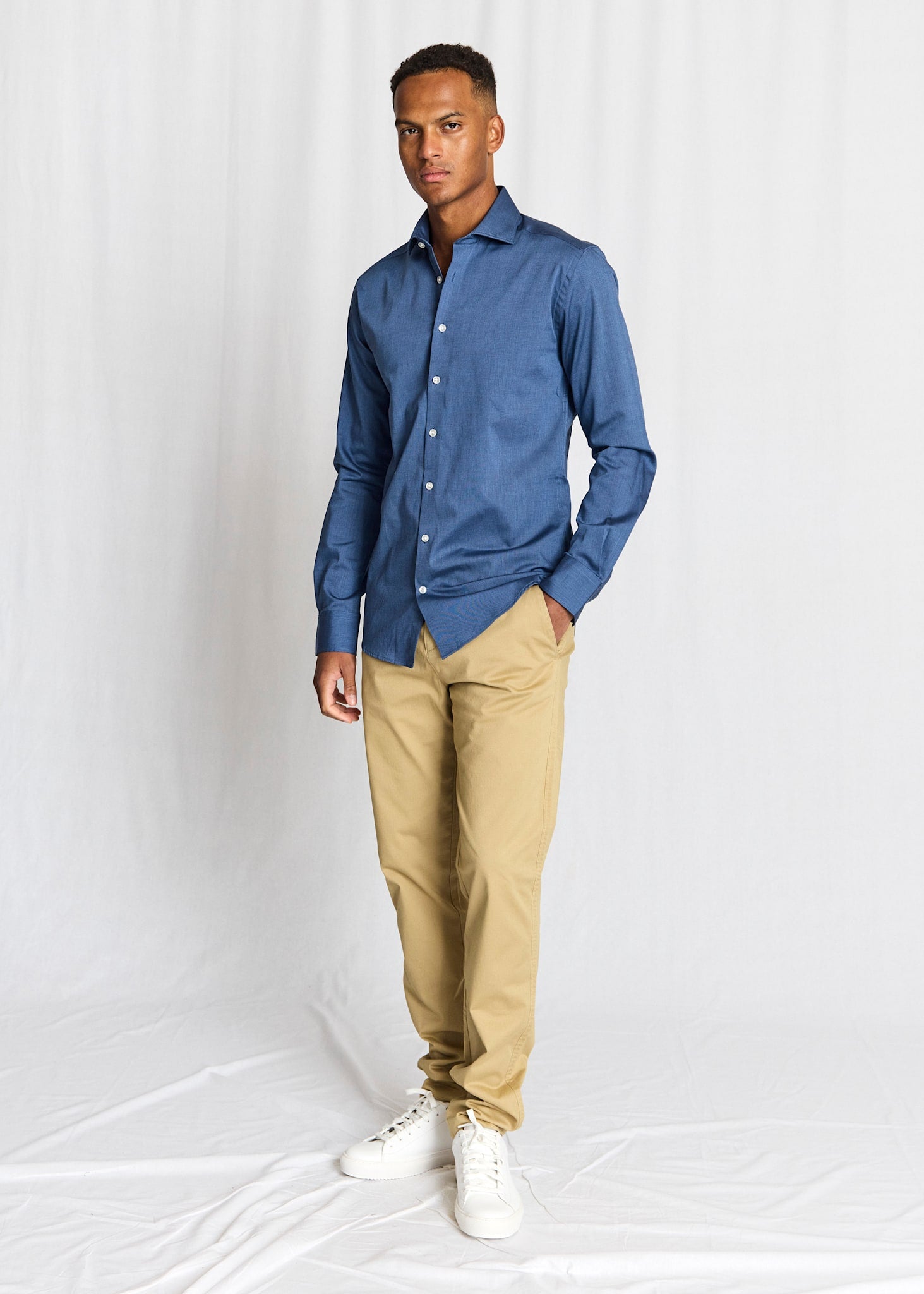 BS Viran Modern Fit Skjorte - Dark Blue