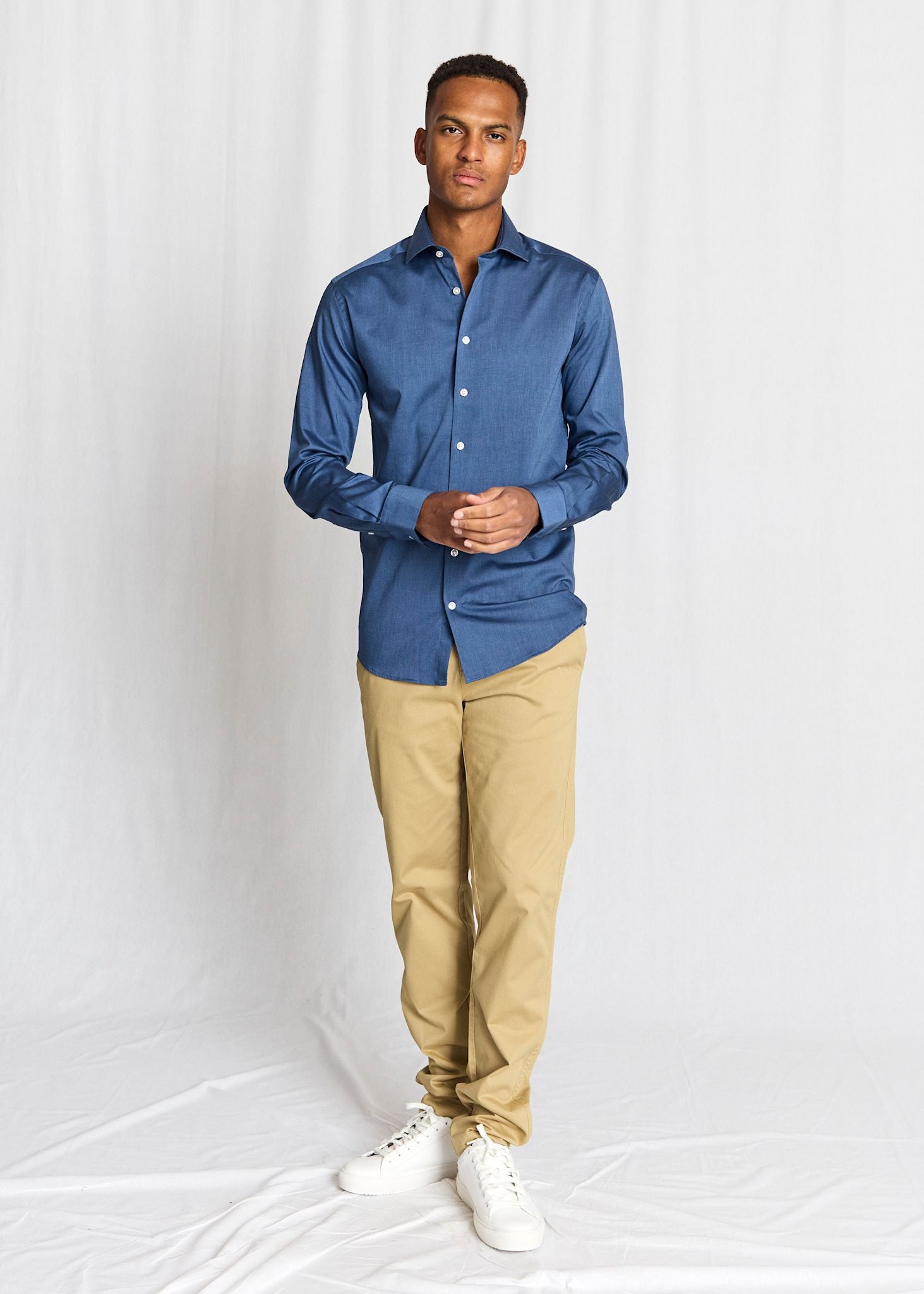 BS Viran Modern Fit Skjorte - Dark Blue