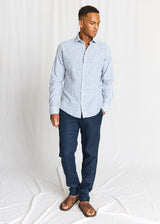 BS Rubio Casual Modern Fit Skjorte - Blue/White