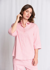 BS Talia Regular Fit Skjorte - Lipstick Red/White