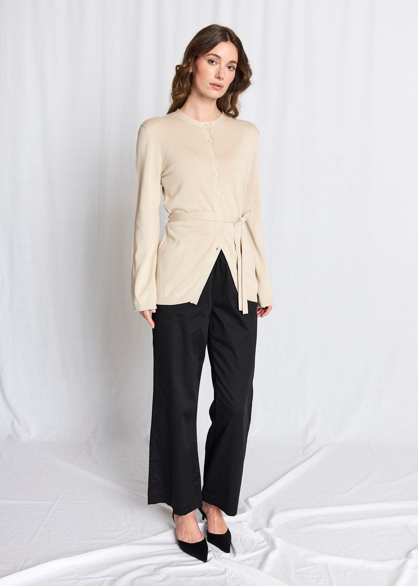 BS Florentina Regular Fit Stickat - Oyster Gray