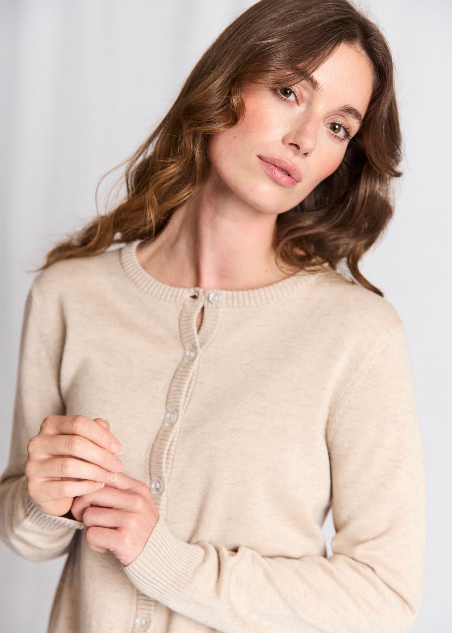 BS Dona Regular Fit Stickat - Light Brown