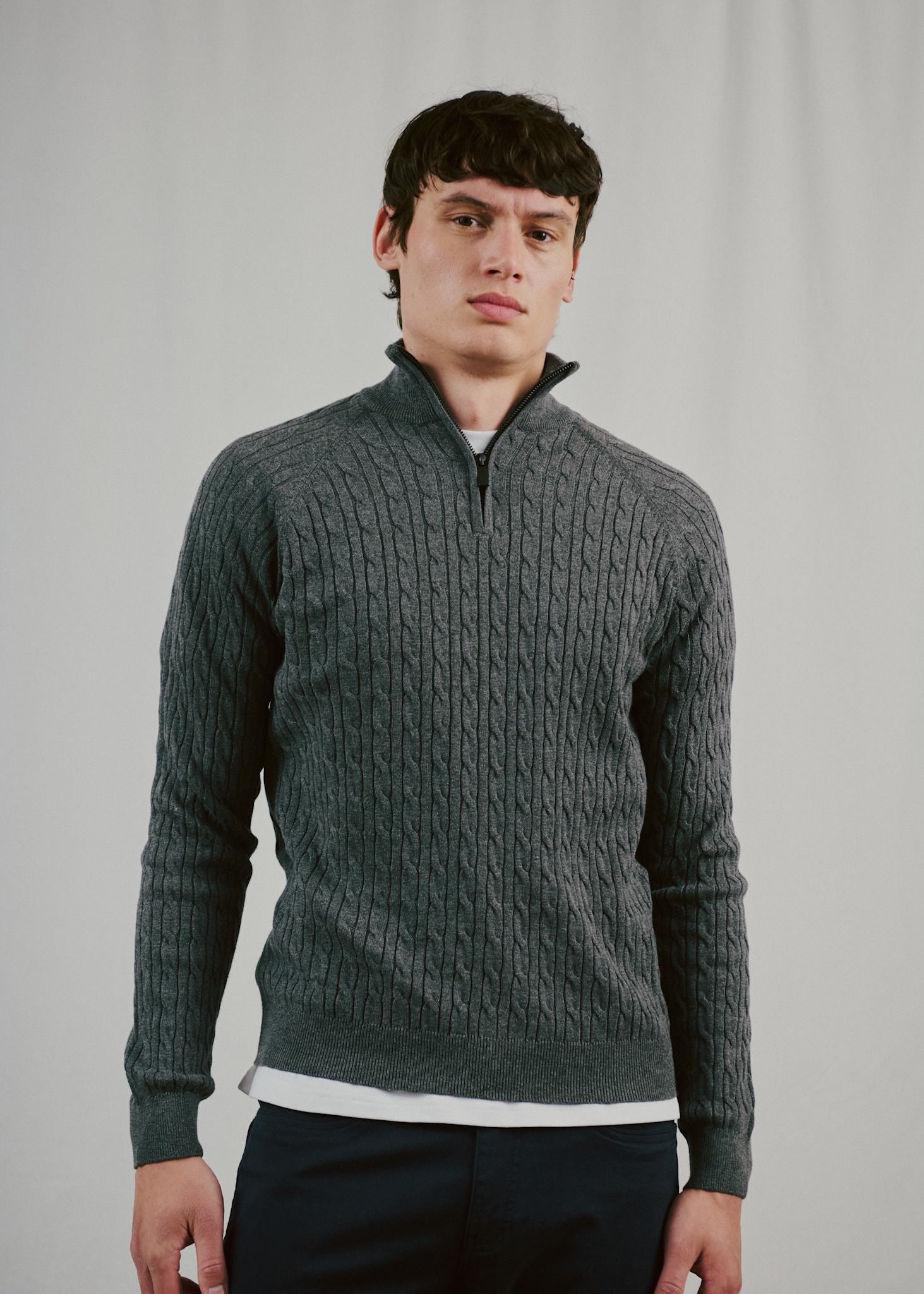 BS Simbel Regular Fit Strik - Grey