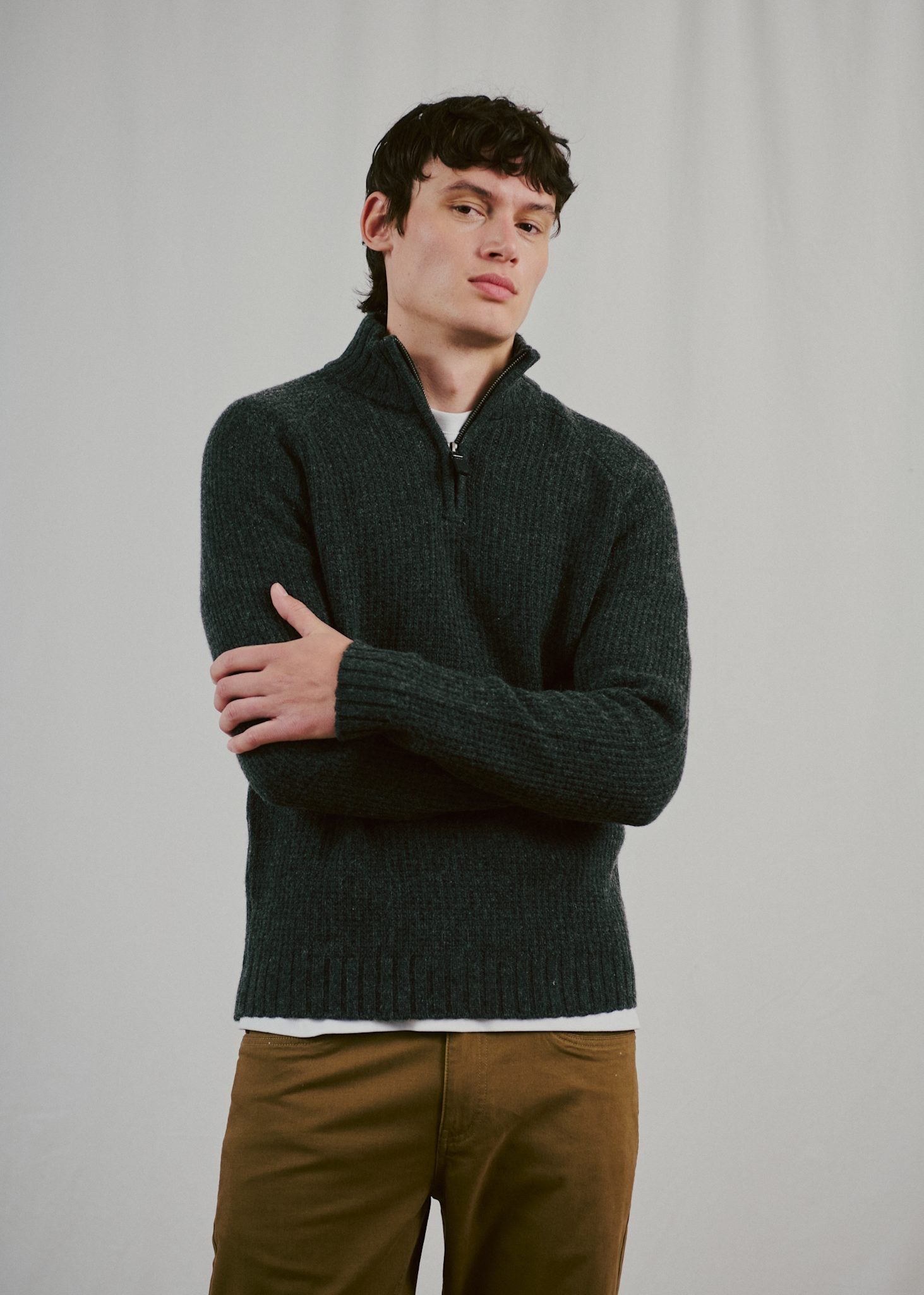 BS Svalbard Regular Fit Strik - Dark Grey