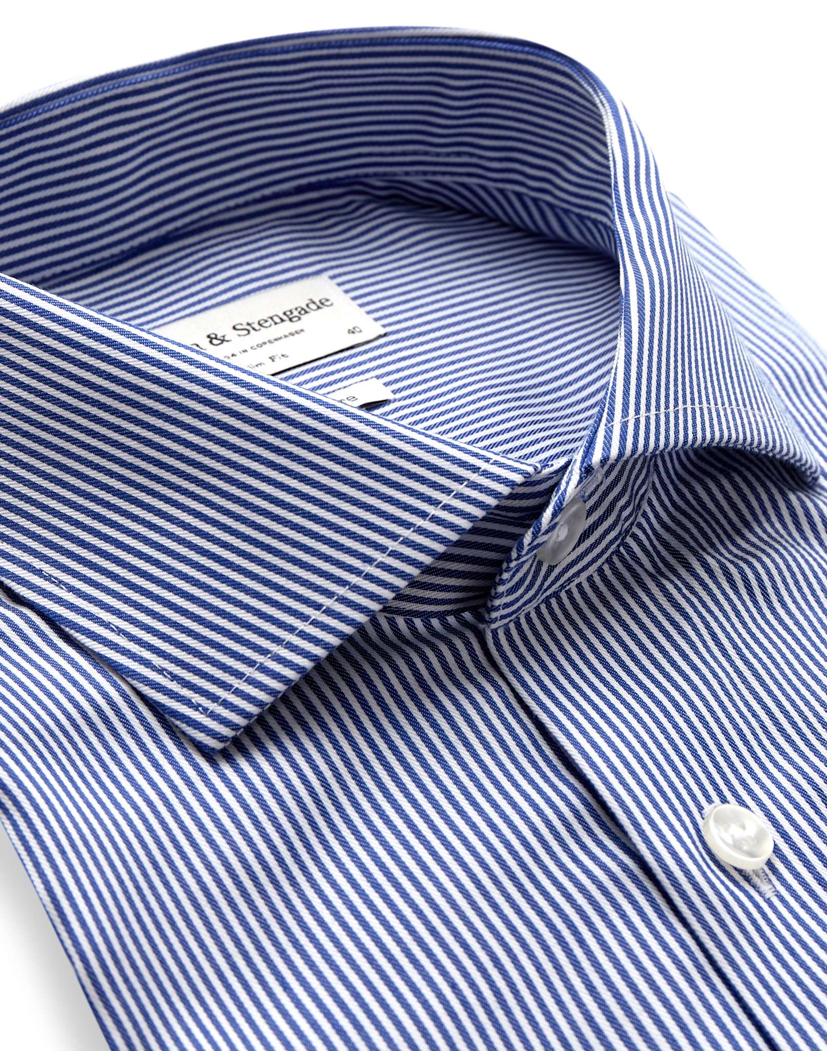 BS Ferrante Slim Fit Skjorte - Navy