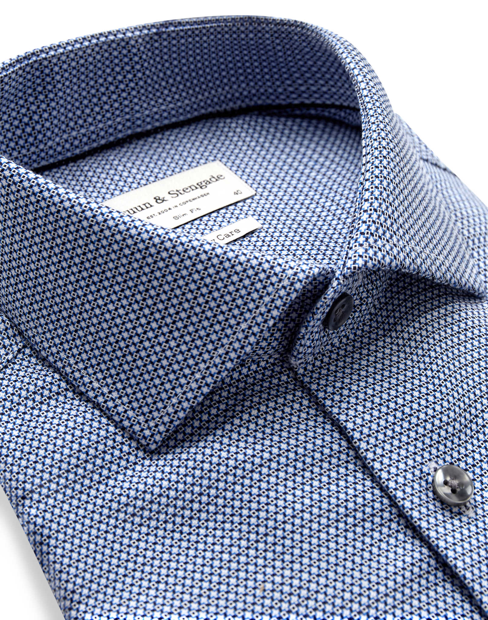 BS Kure Slim Fit Skjorte - Navy
