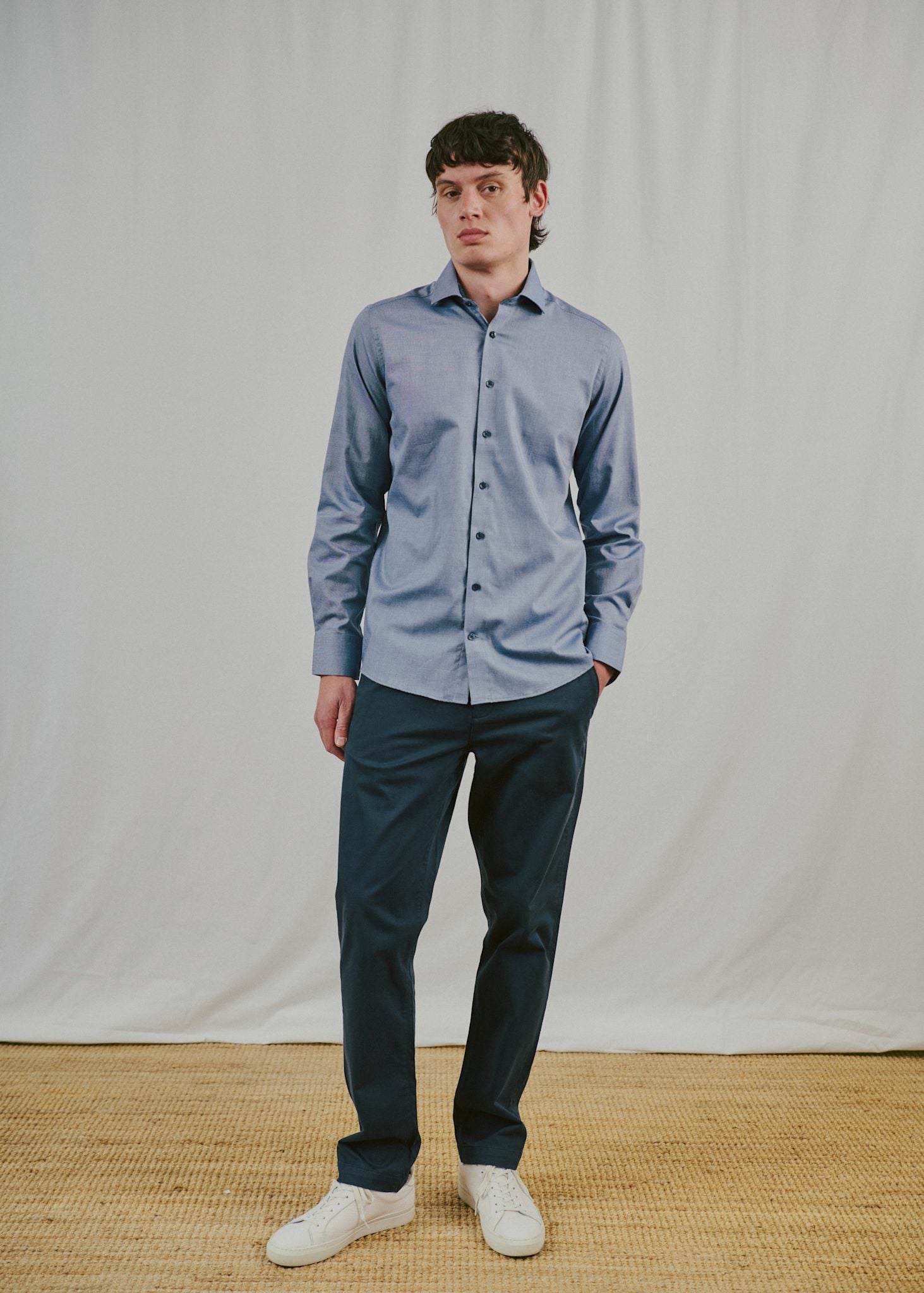 BS Fupz Slim Fit Skjorte - Navy