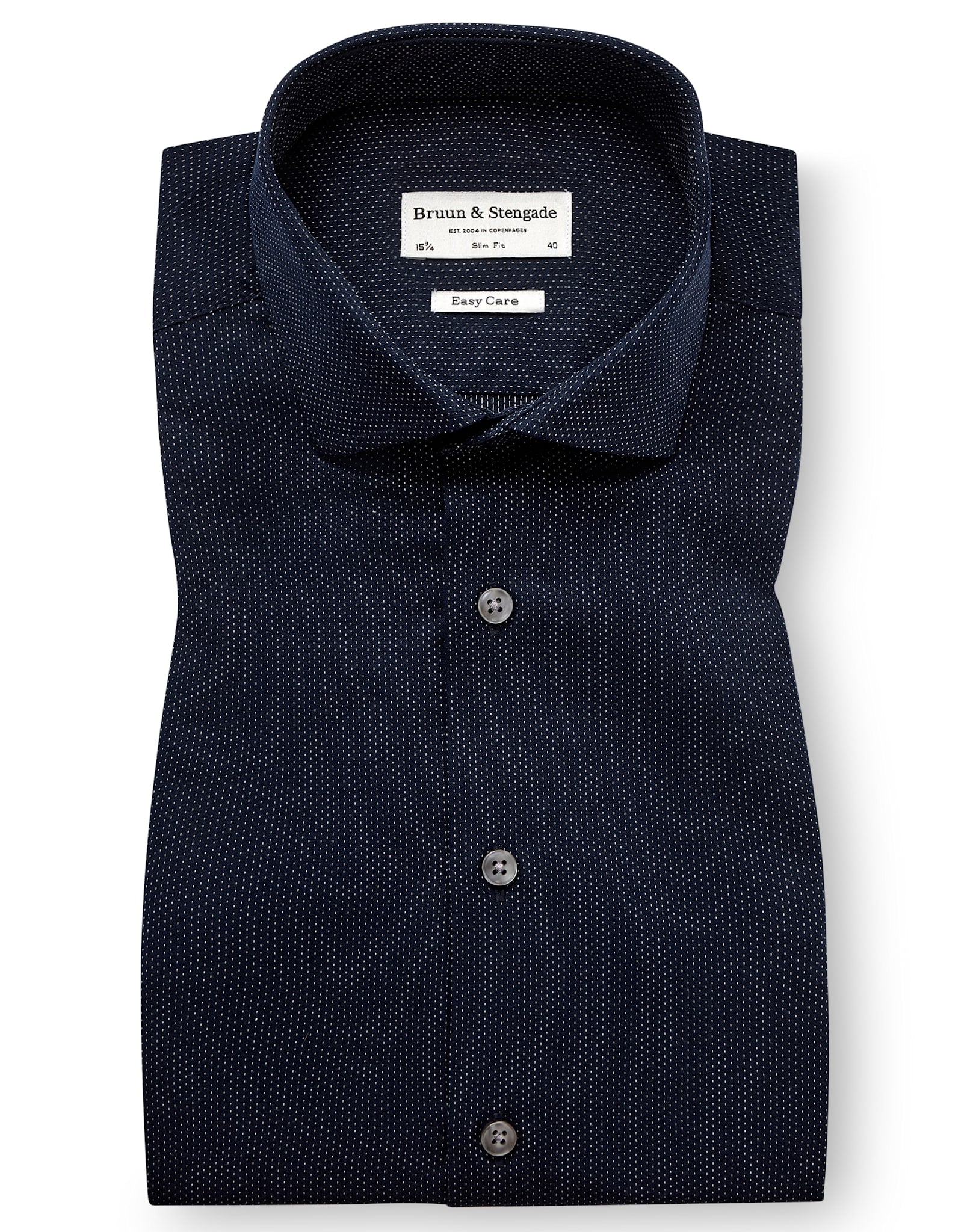 BS Hay Slim Fit Skjorte - Navy