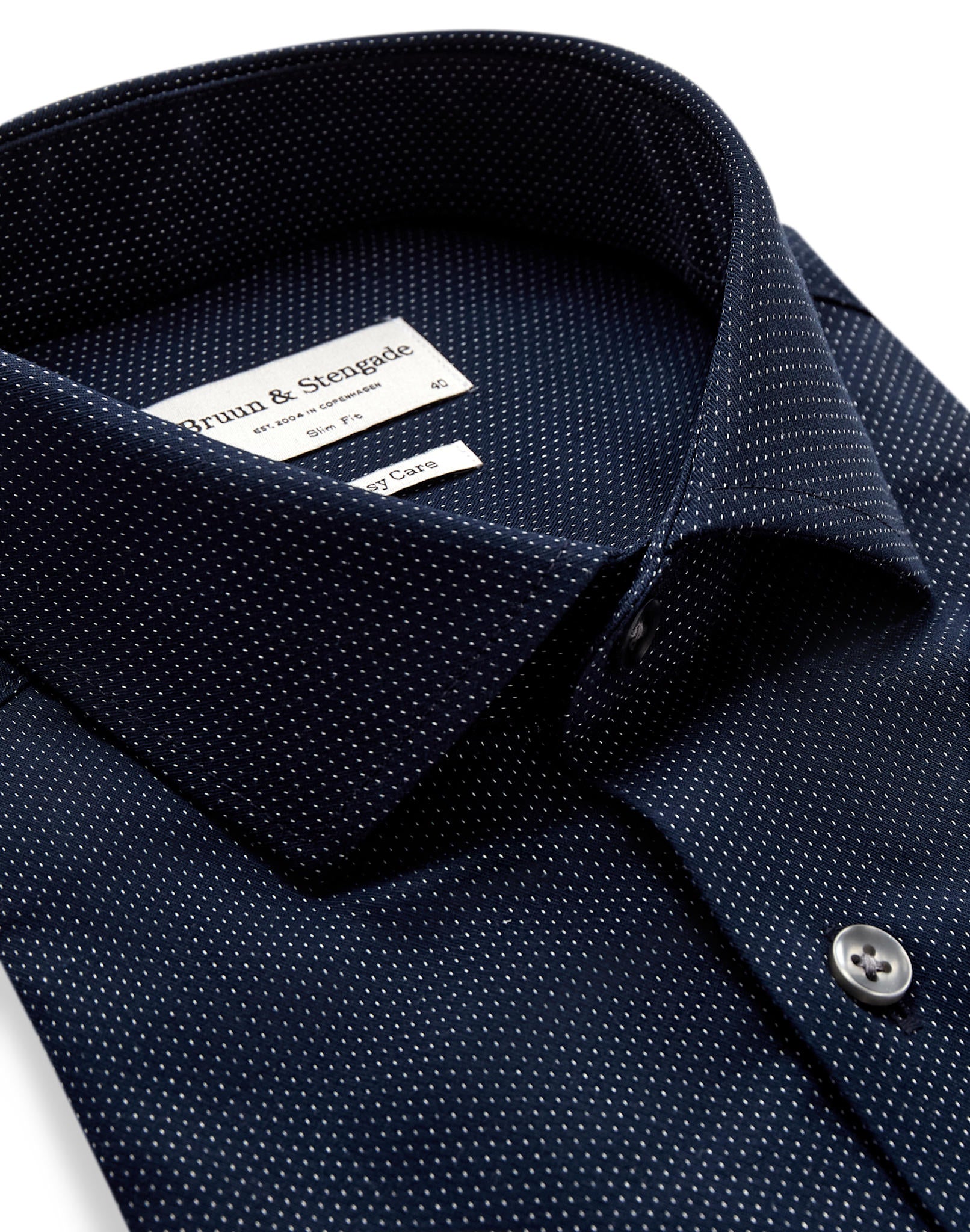 BS Hay Slim Fit Skjorte - Navy