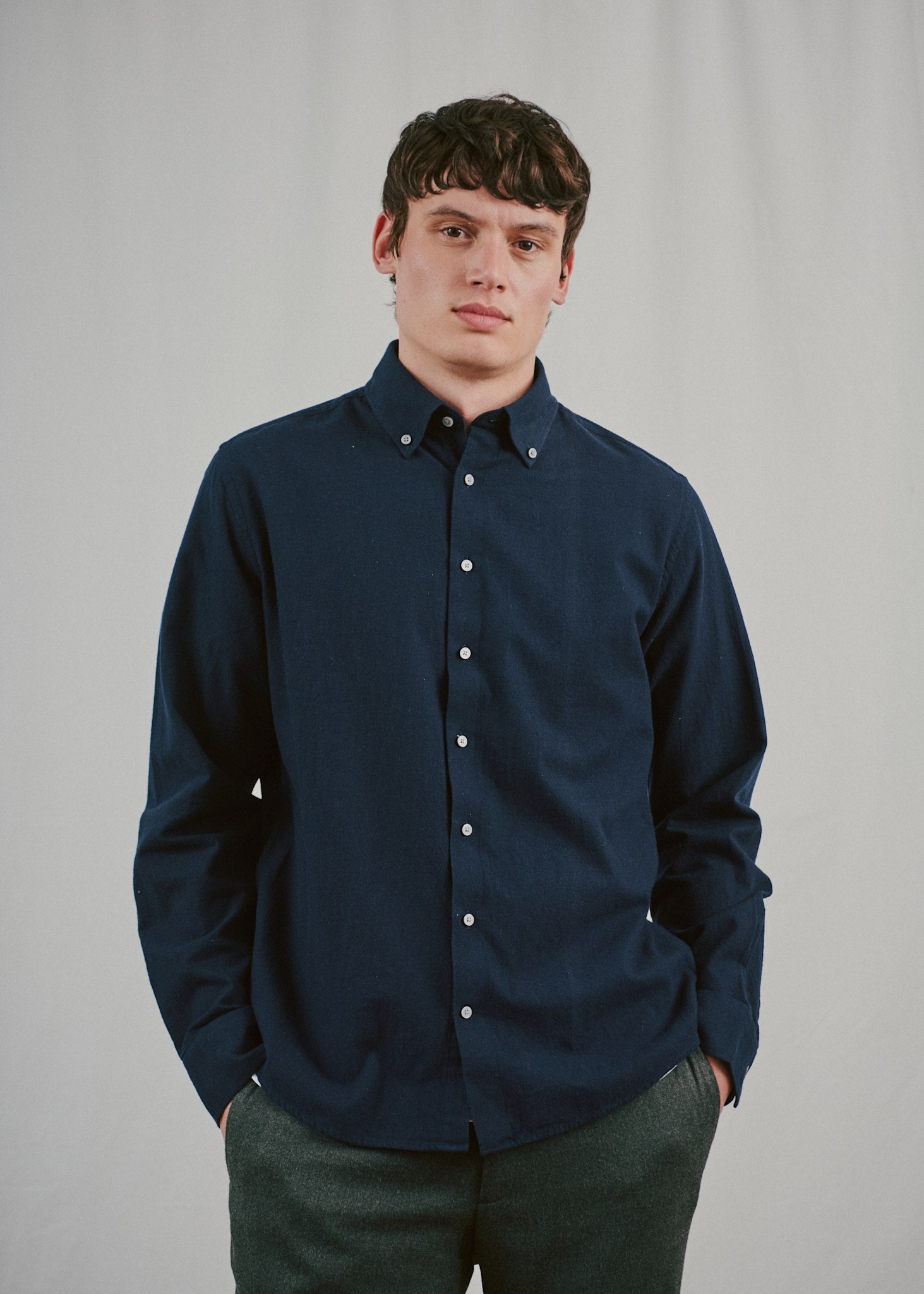 BS Akihito Casual Modern Fit Skjorte - Navy